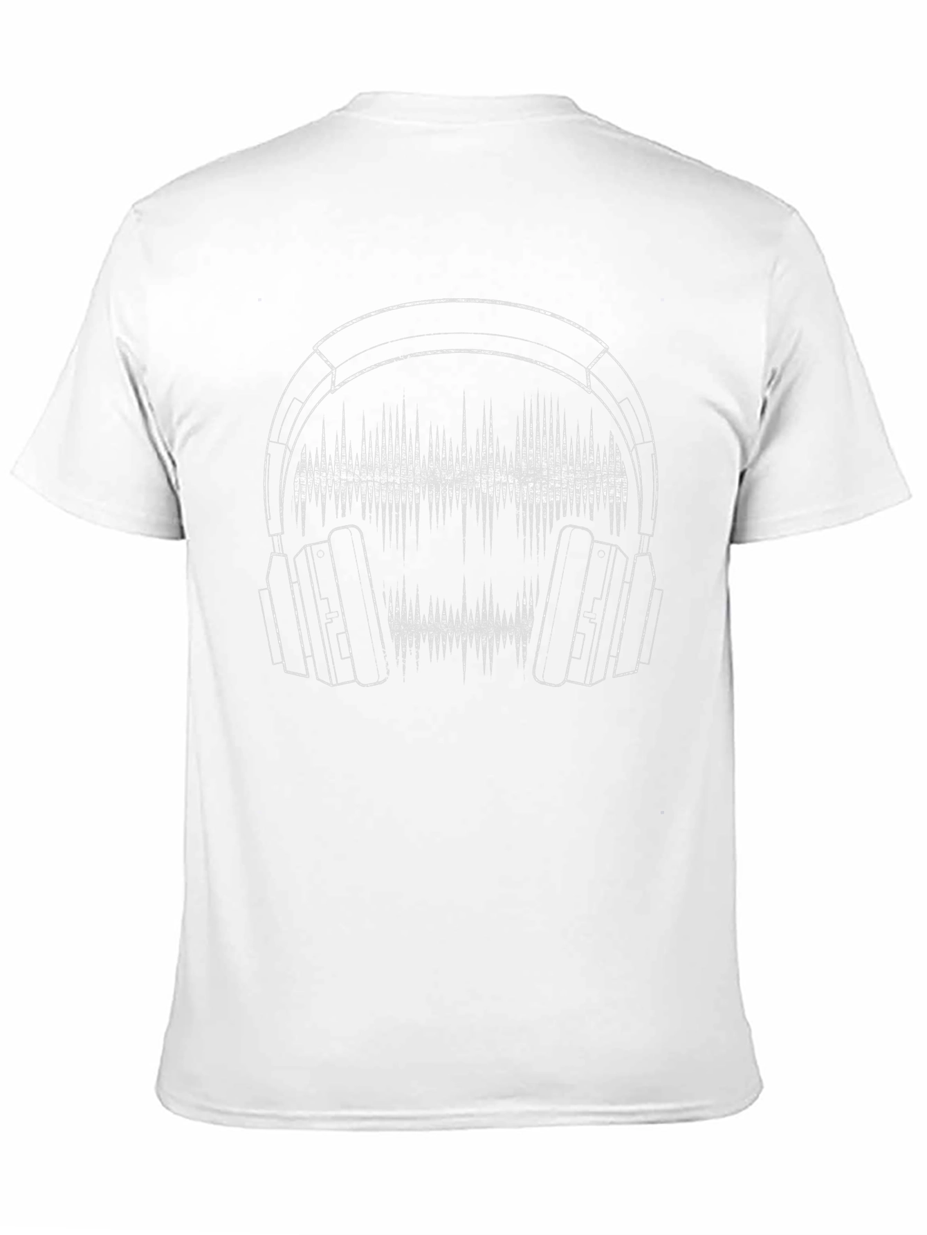 Headphone Soundwave Graphic Tee - Black Cotton