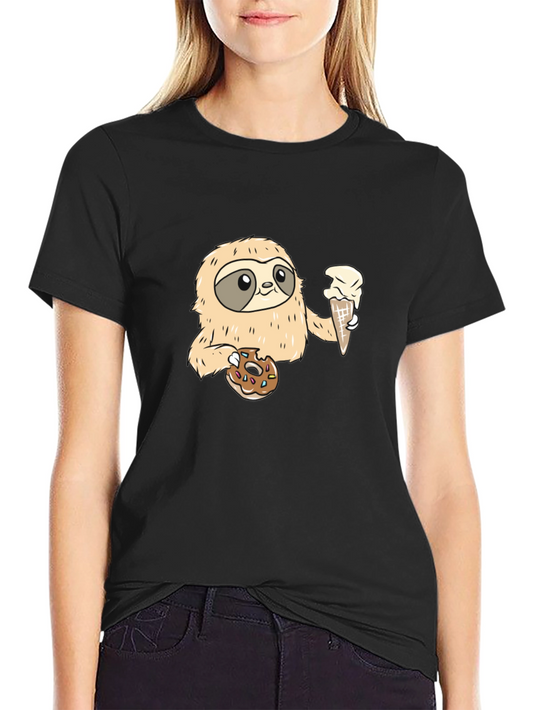 Sloth Ice Cream & Donut T-Shirt