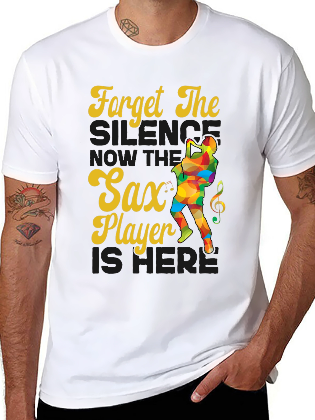 Sax Player Graphic Tee - Forget The Silence!