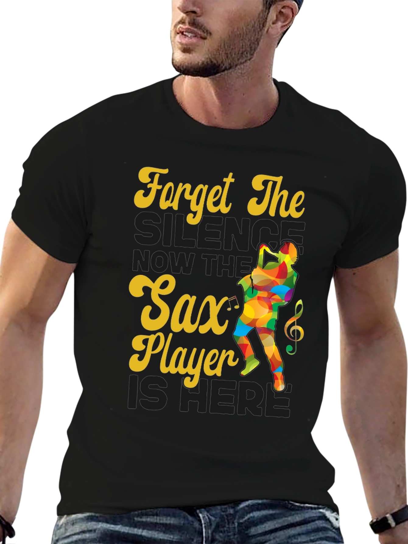 Sax Player Graphic Tee - Forget The Silence!