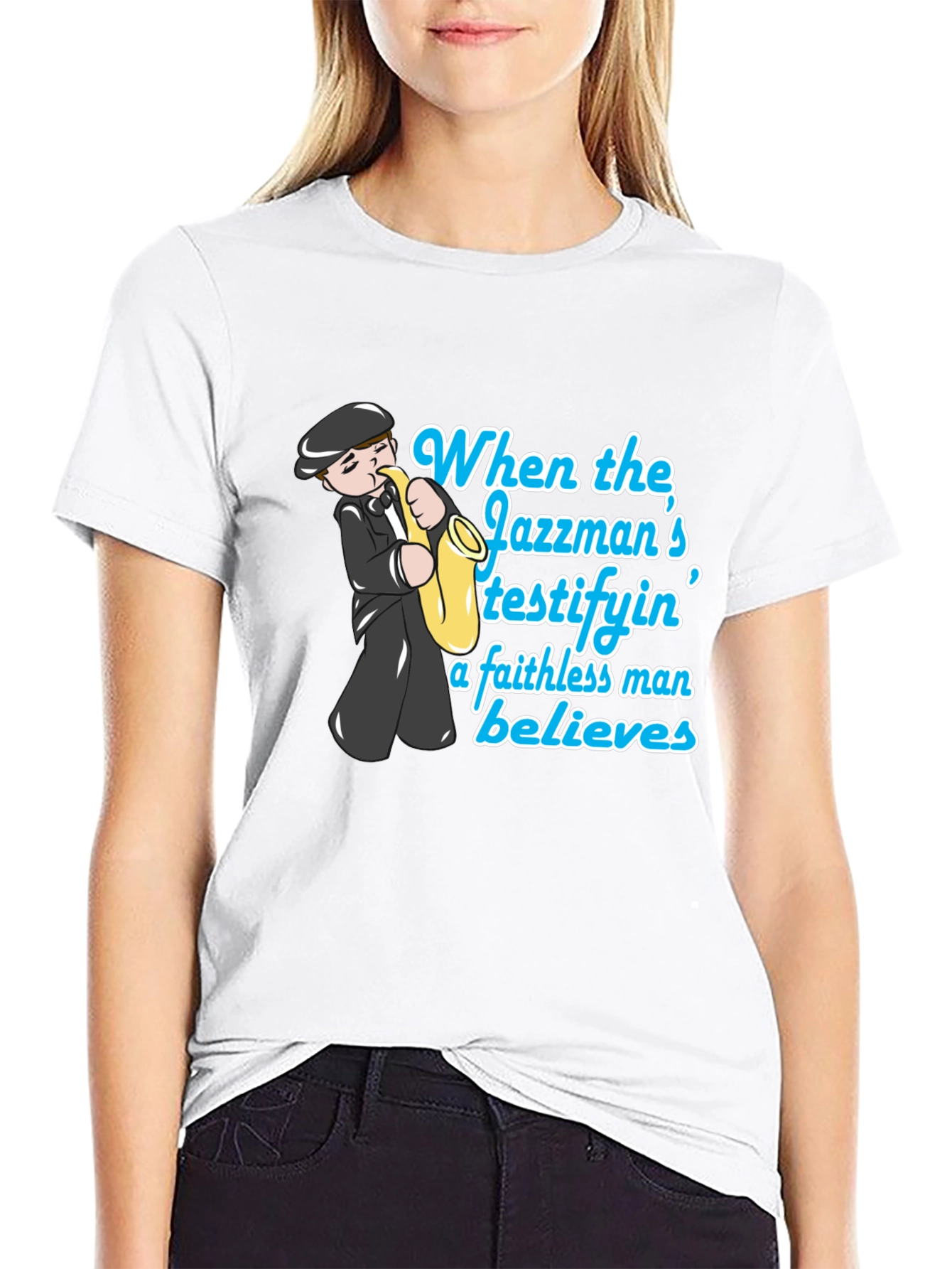 Jazzman Believes T-Shirt - Cool Musician Tee