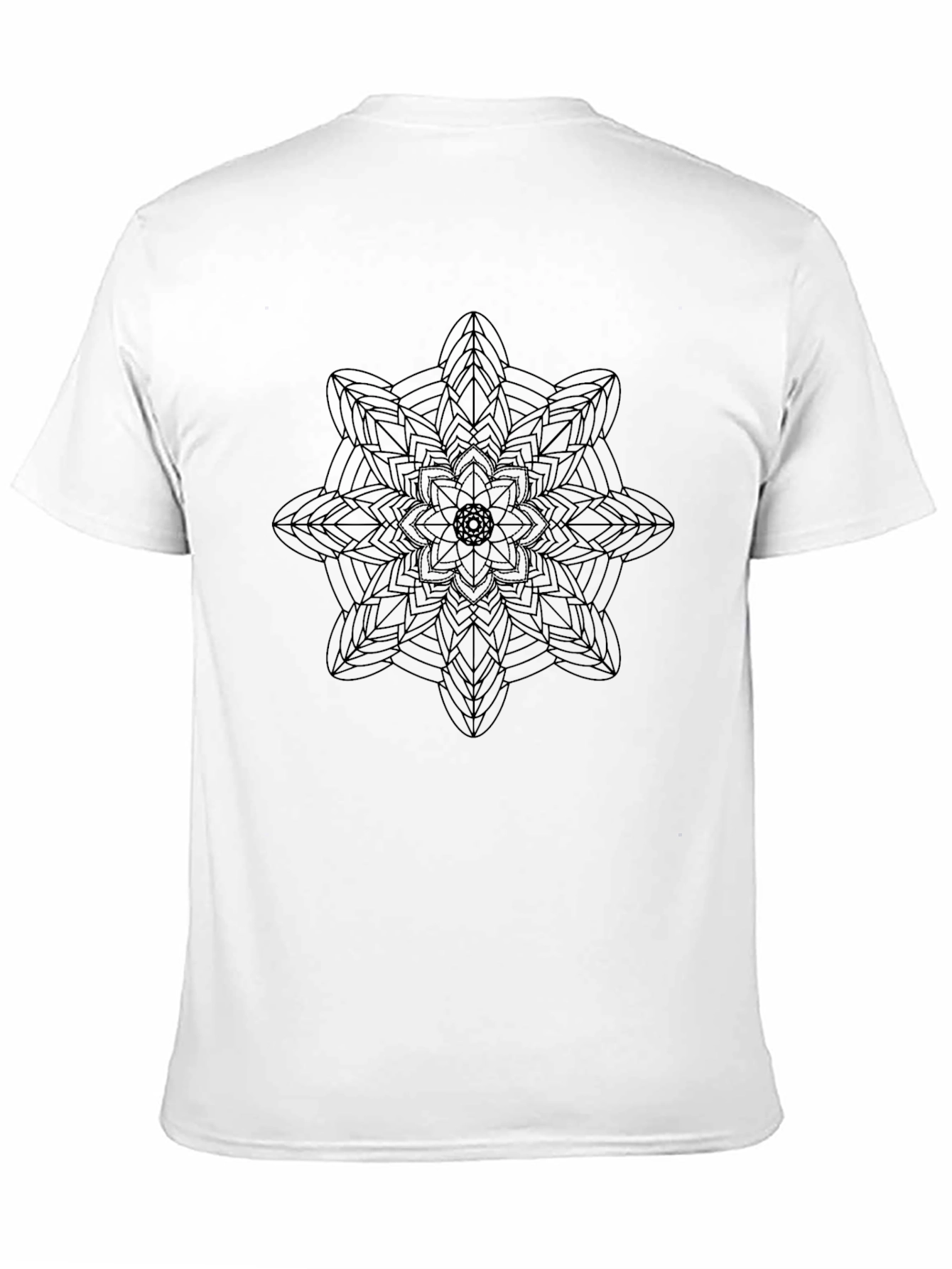 Geometric Mandala Black T-Shirt