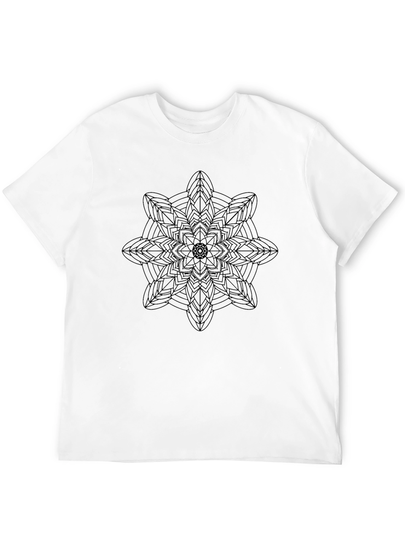 Geometric Mandala Black T-Shirt