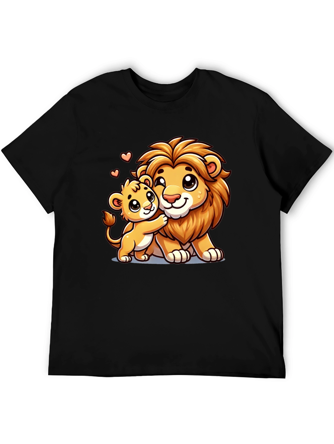 Lion Family Love Black T-Shirt