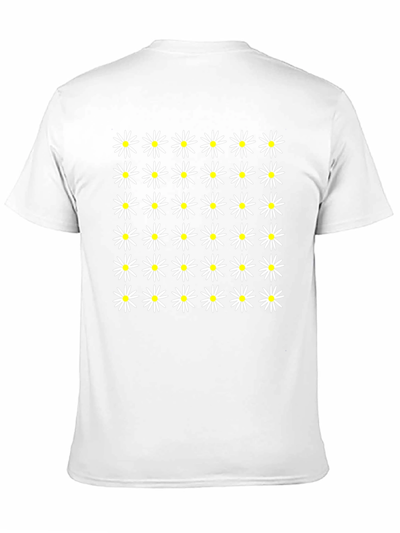 Daisy Pattern Black Tee