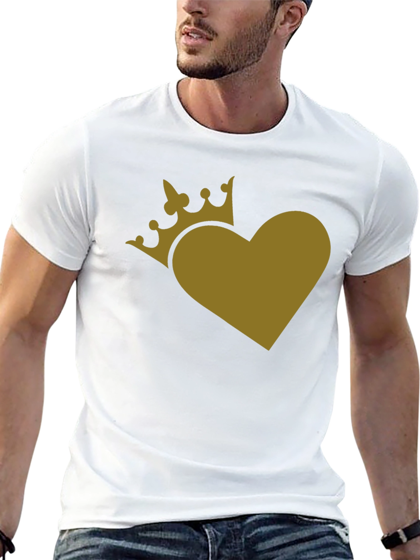 King of Hearts Black Graphic T-Shirt