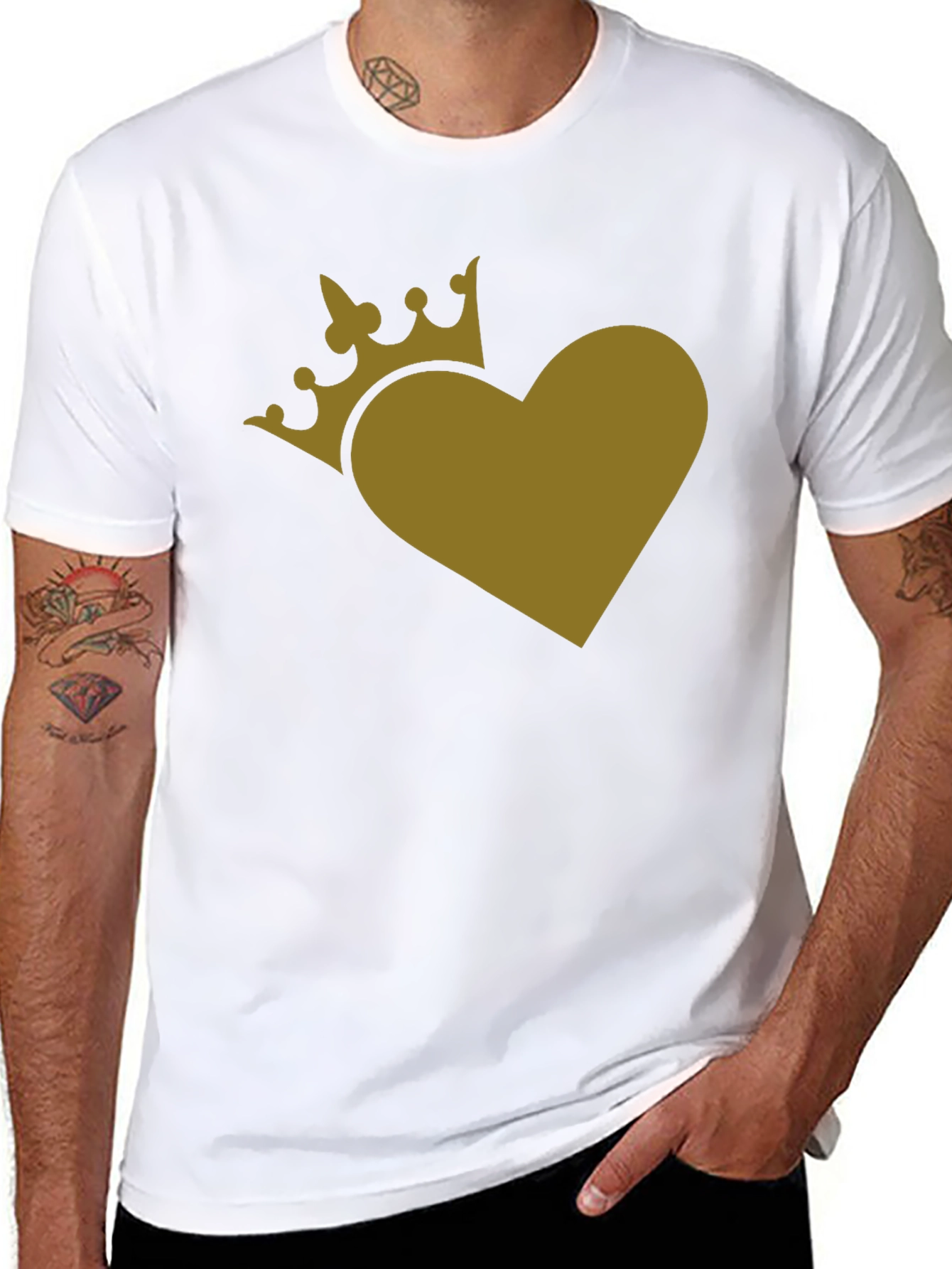 King of Hearts Black Graphic T-Shirt