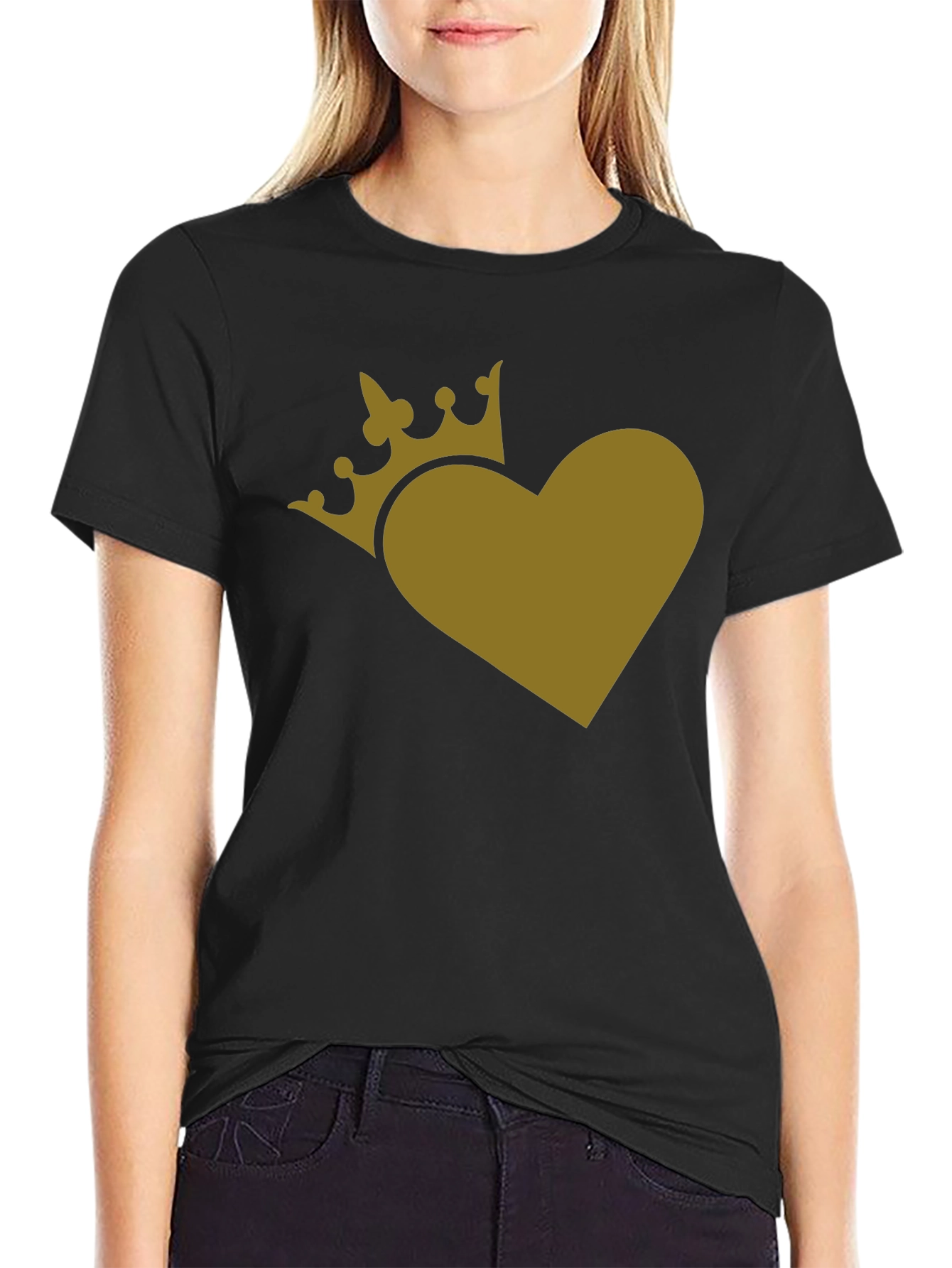 King of Hearts Black Graphic T-Shirt