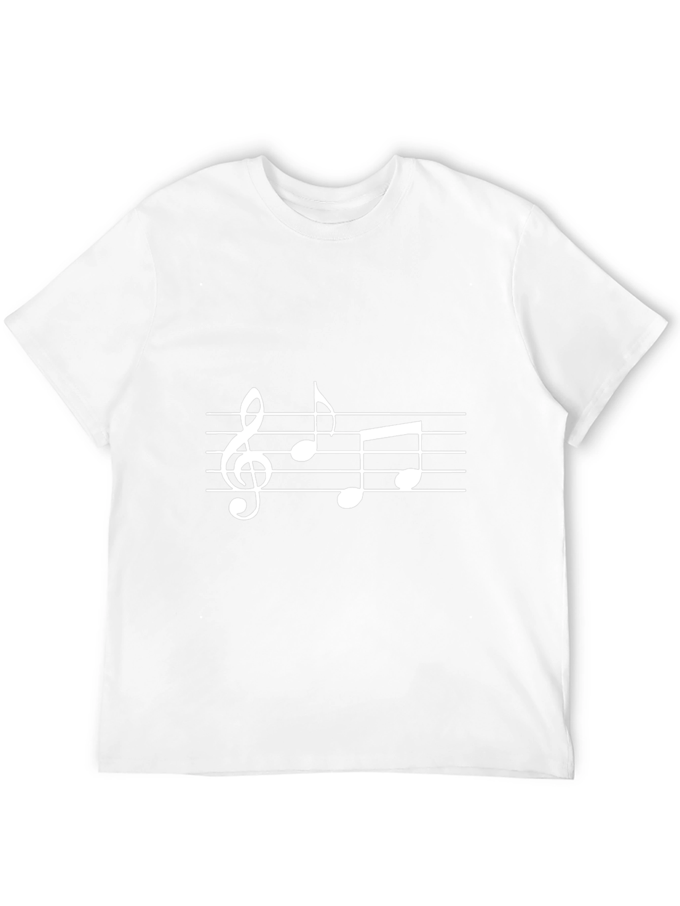 Musical Notes Graphic T-Shirt - Black Casual Tee