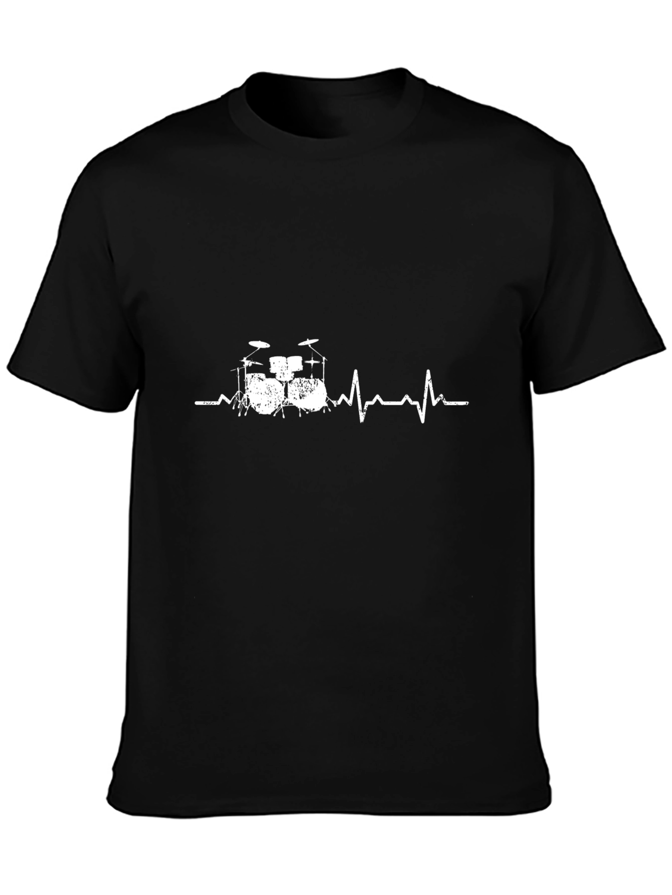 Drum Beat Heartbeat Black T-Shirt