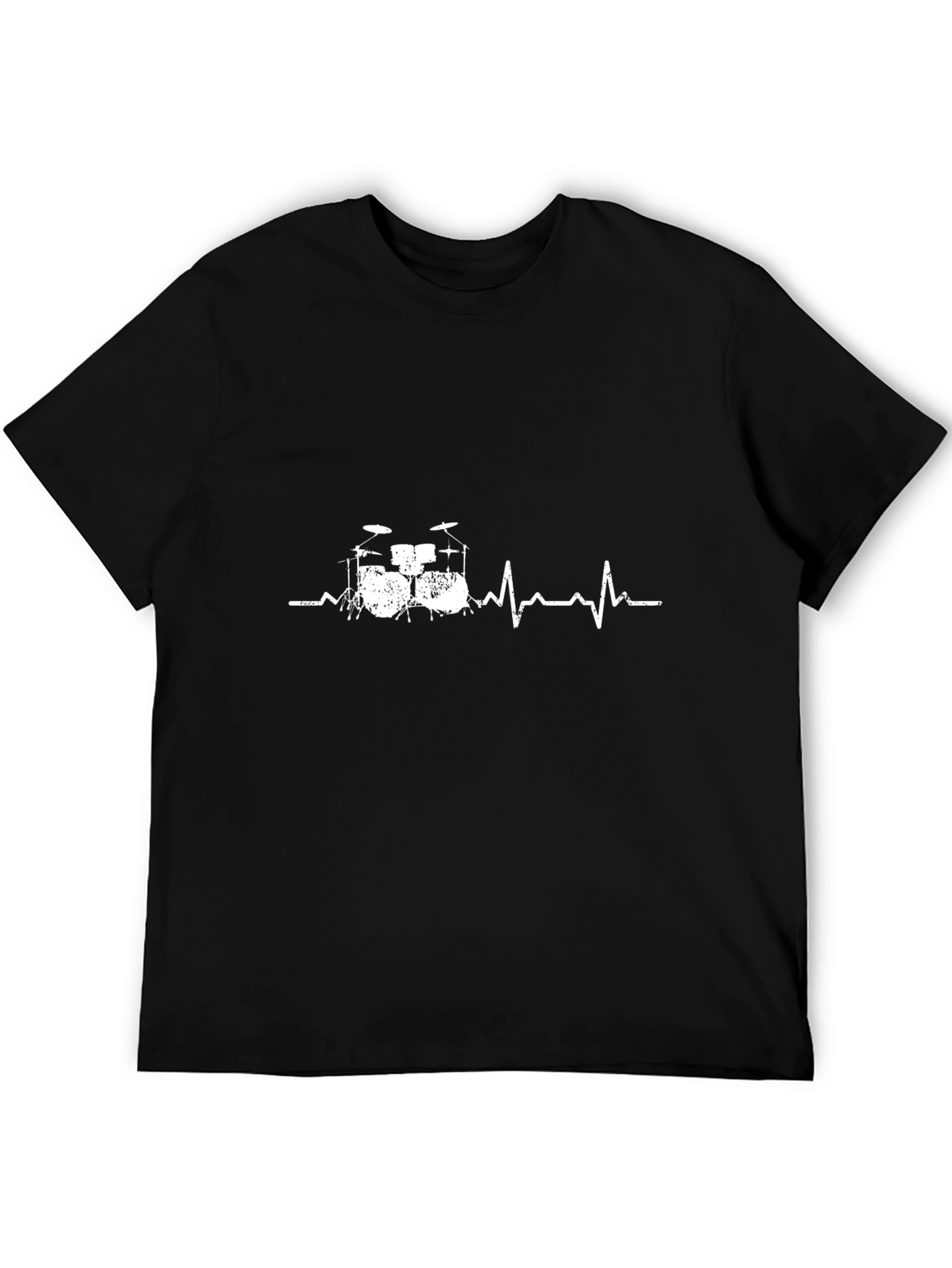 Drum Beat Heartbeat Black T-Shirt