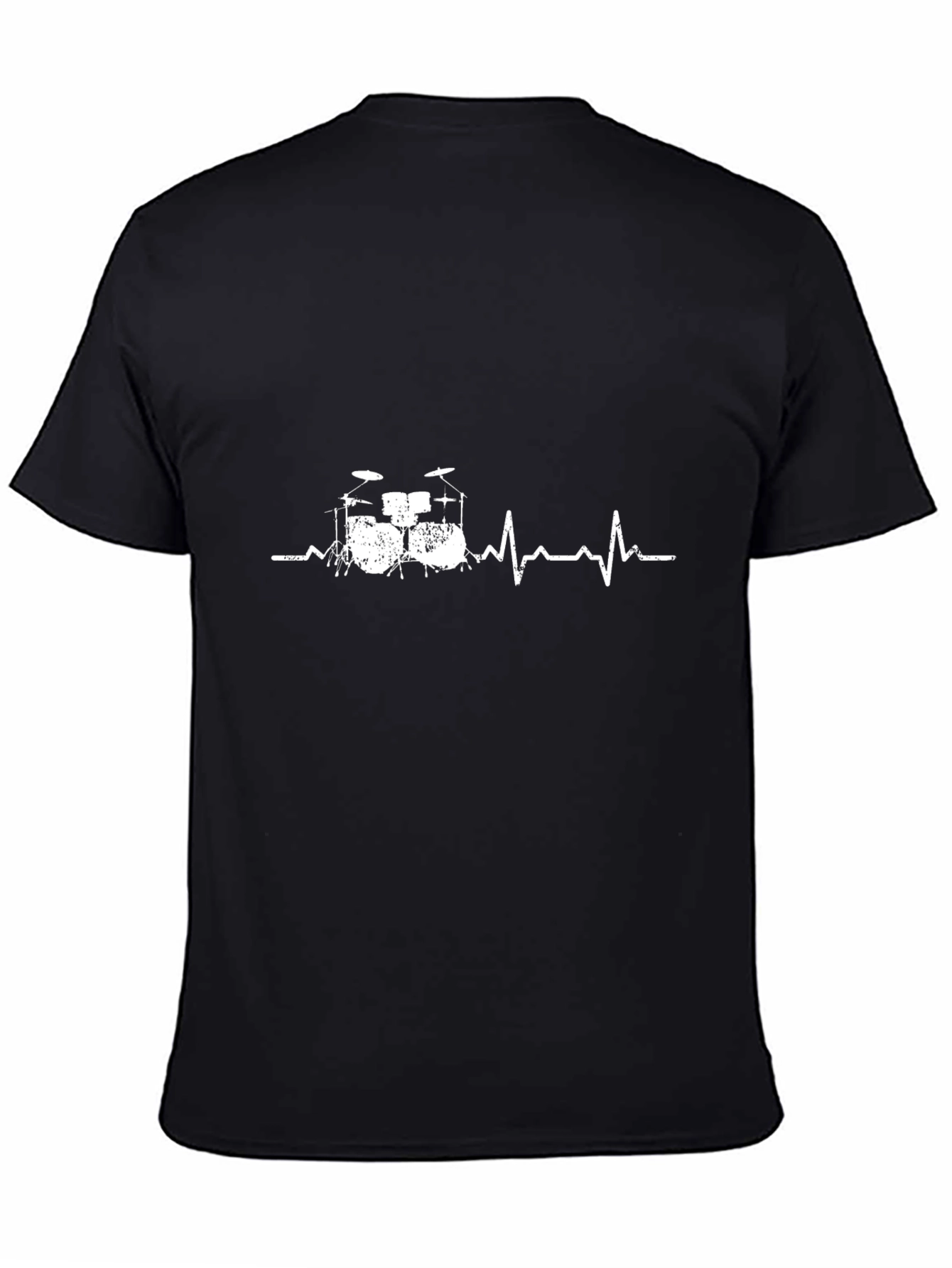 Drum Beat Heartbeat Black T-Shirt