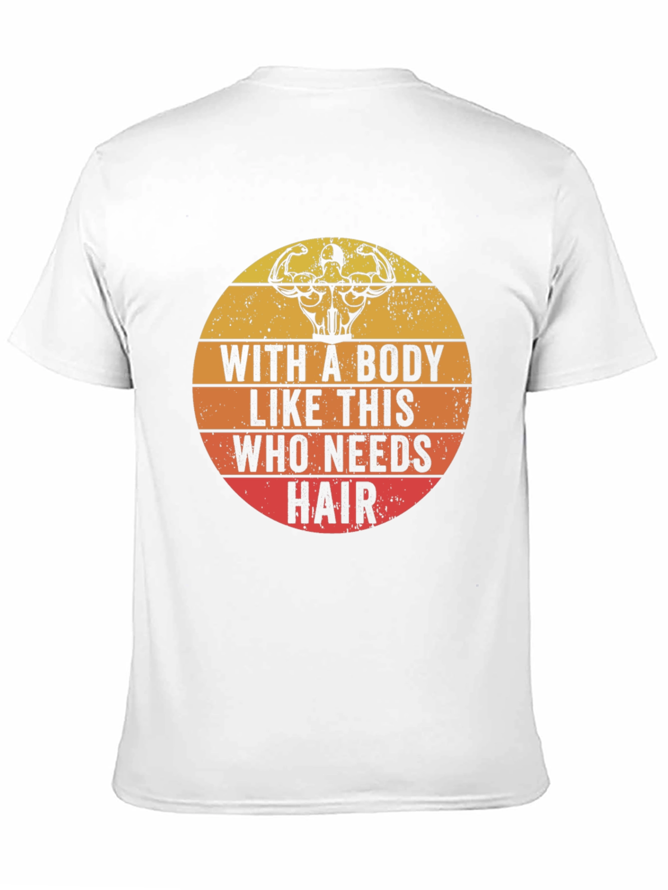 Bald Bodybuilder Humor T-Shirt