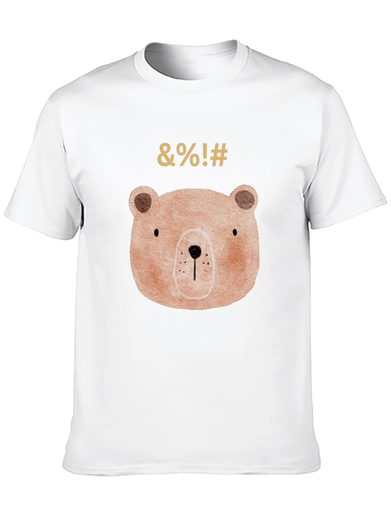 Funny Bear Graphic Black T-Shirt