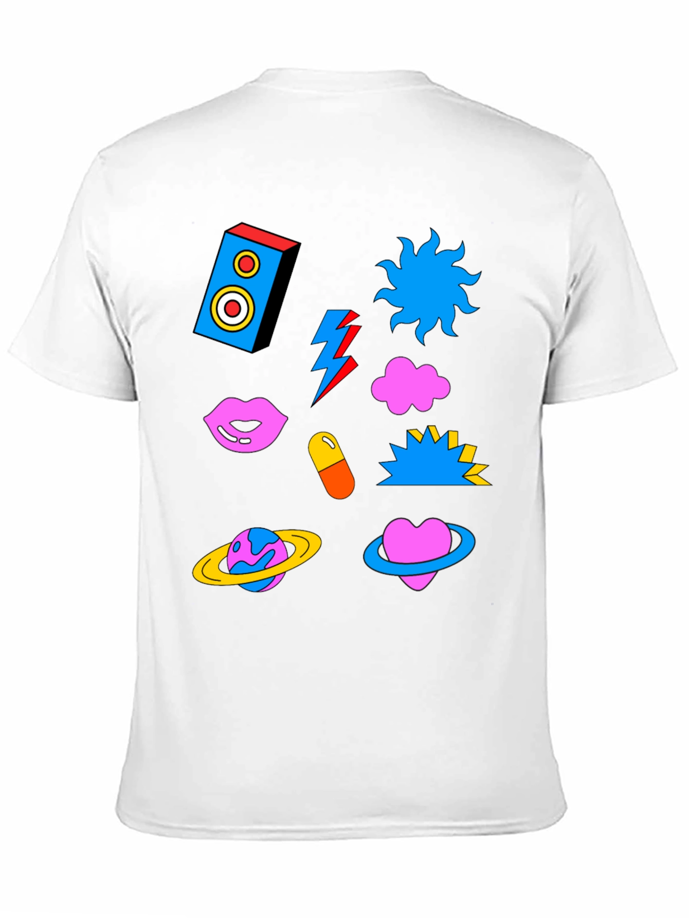 Funky Graphic Print Crew Neck T-Shirt