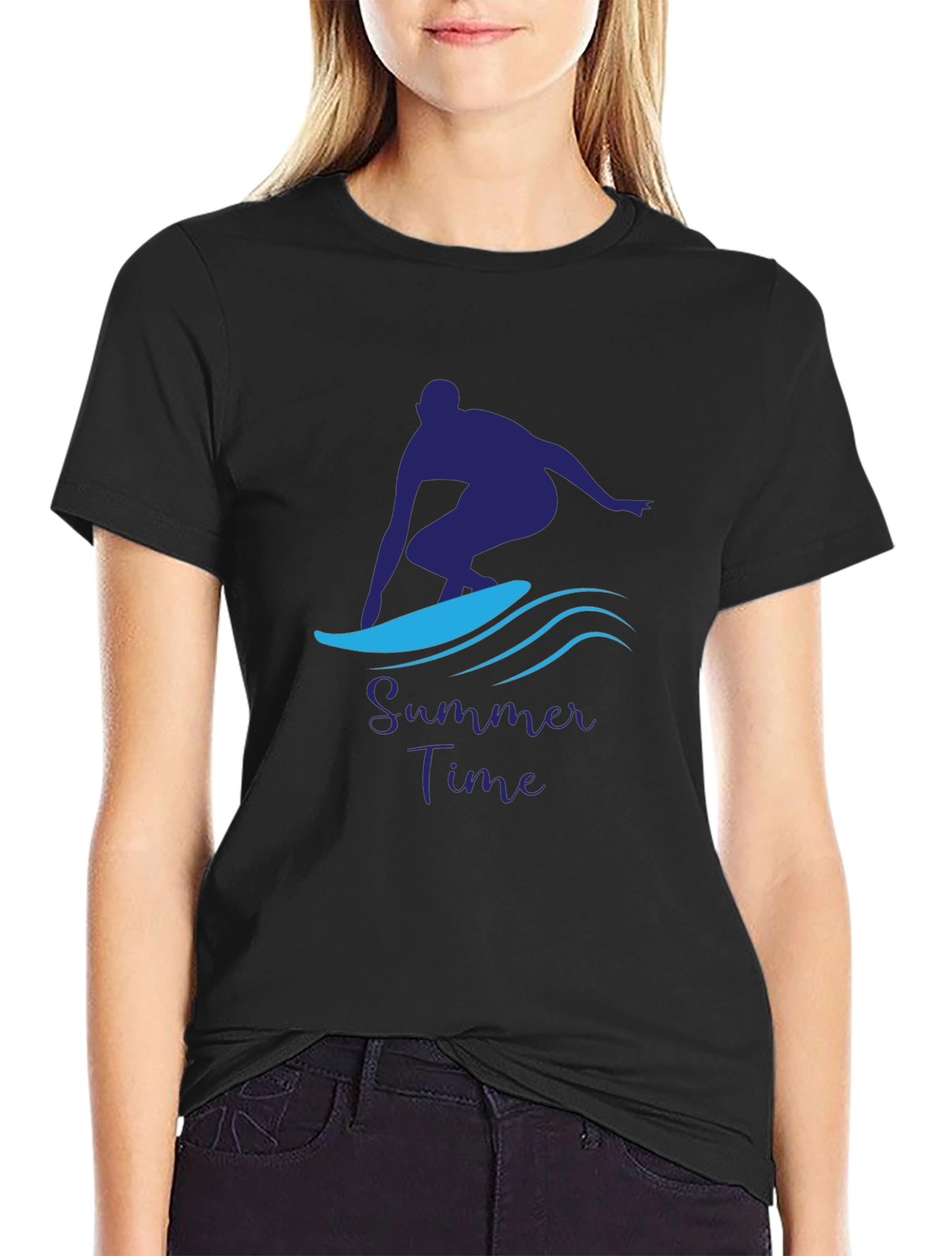 Summer Time Surfer Graphic T-Shirt