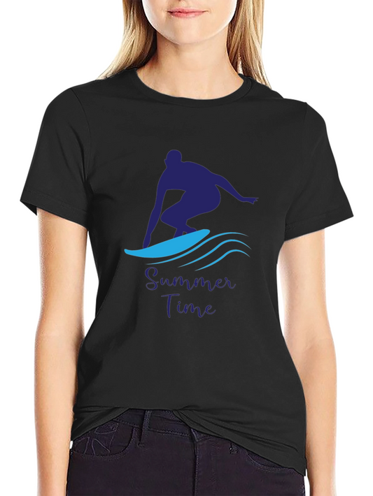 Summer Time Surfer Graphic T-Shirt