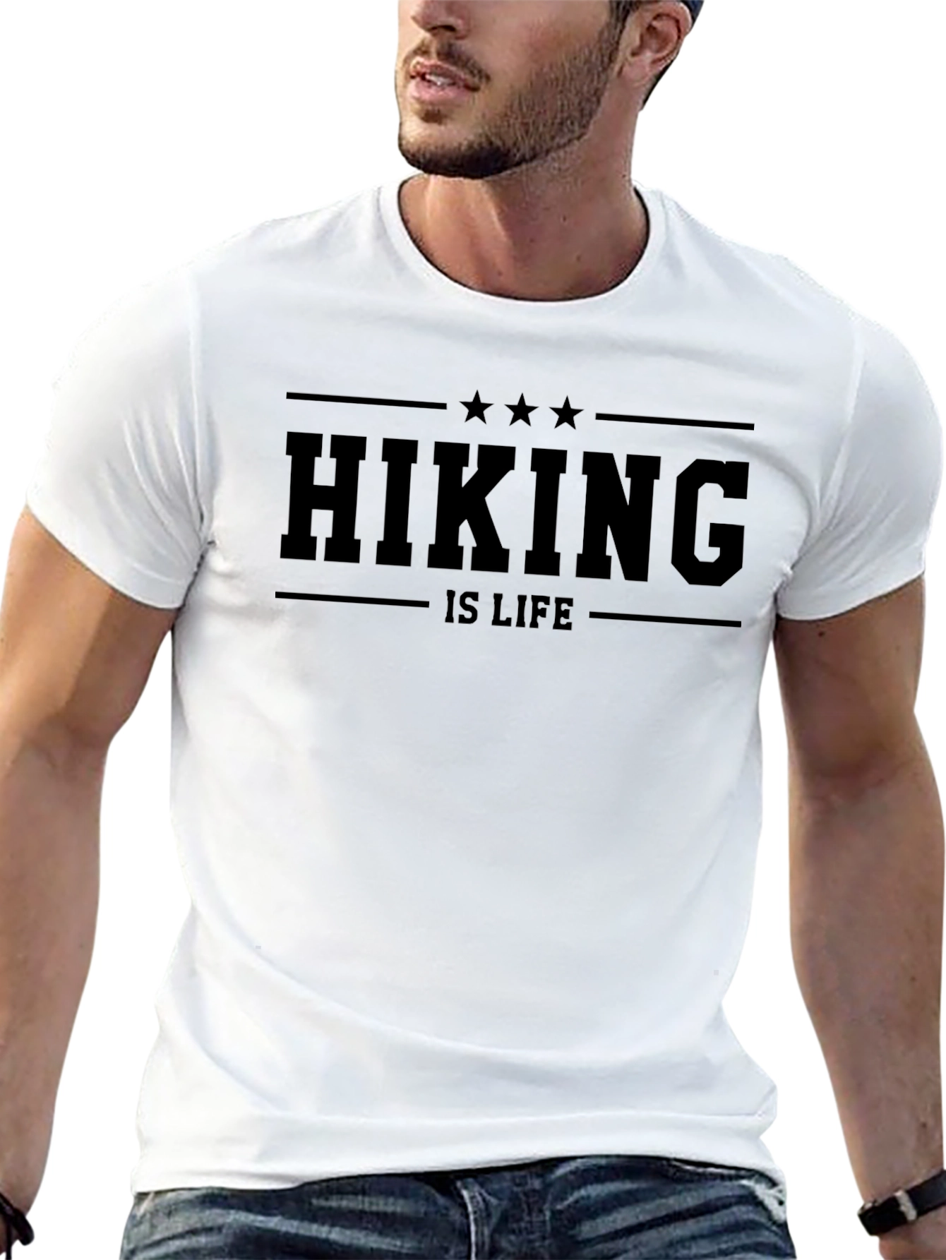 Hiking Is Life Black Graphic T-Shirt