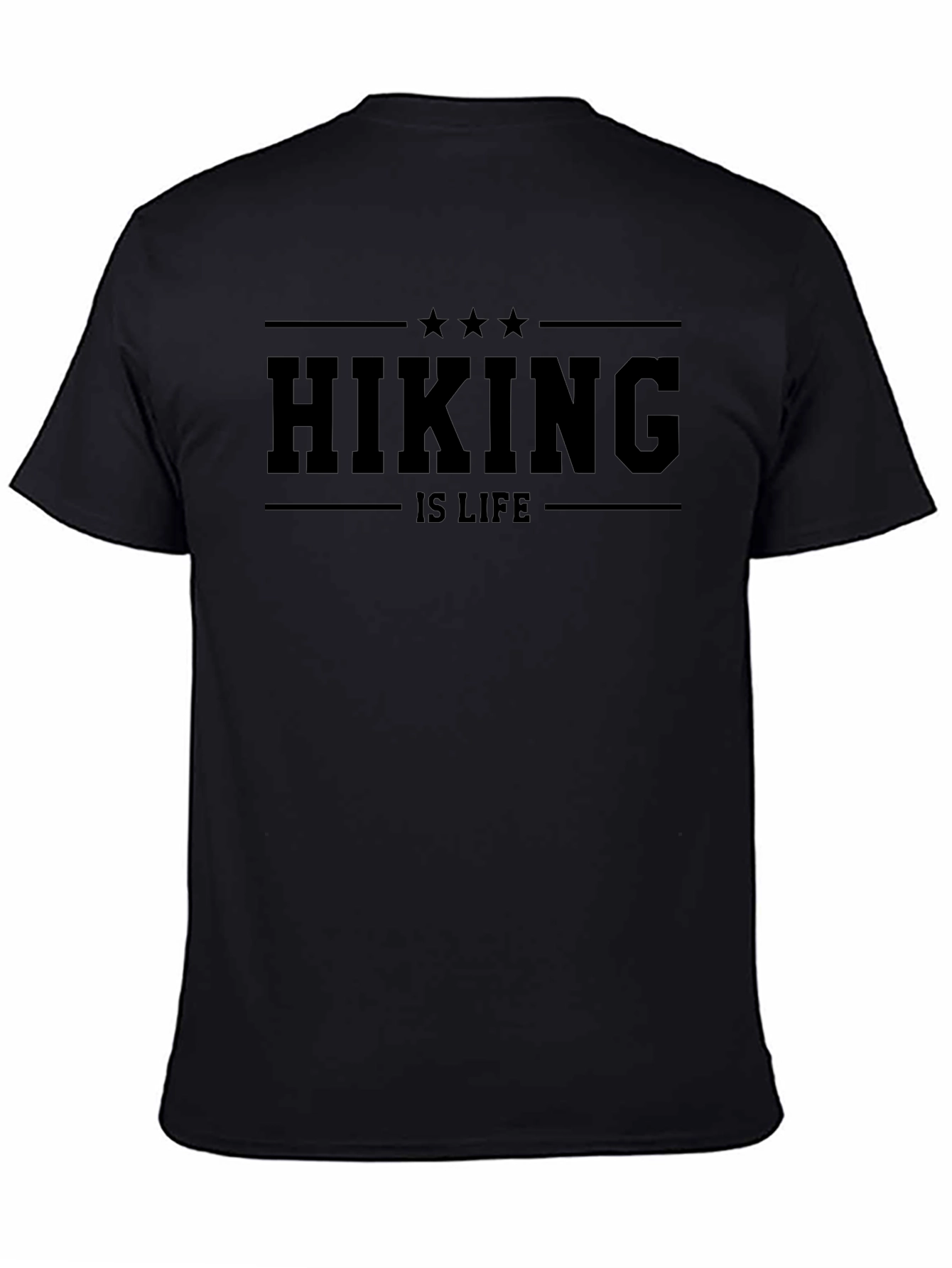 Hiking Is Life Black Graphic T-Shirt