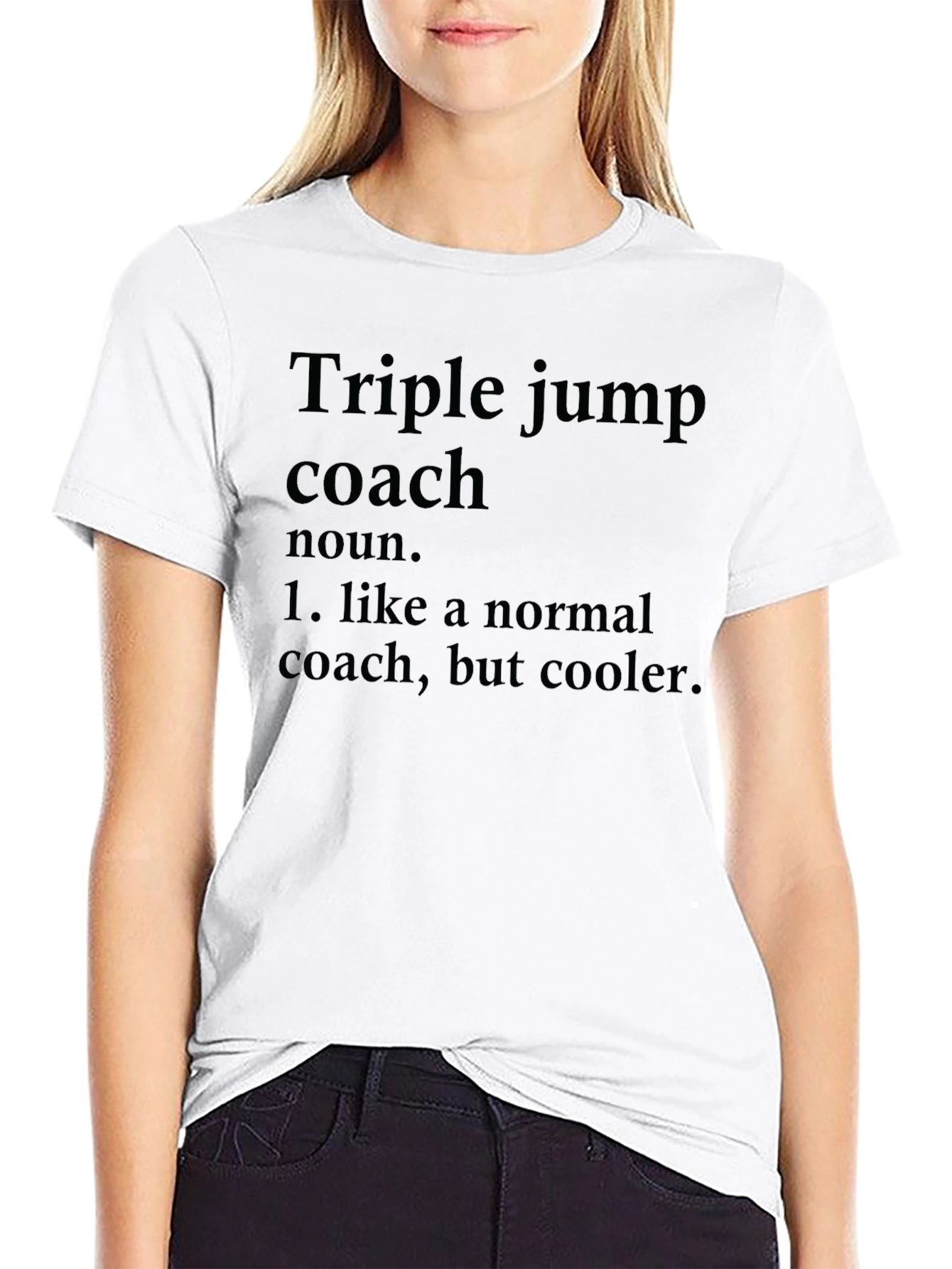 Triple Jump Coach T-Shirt - Cool Coach Definition Tee