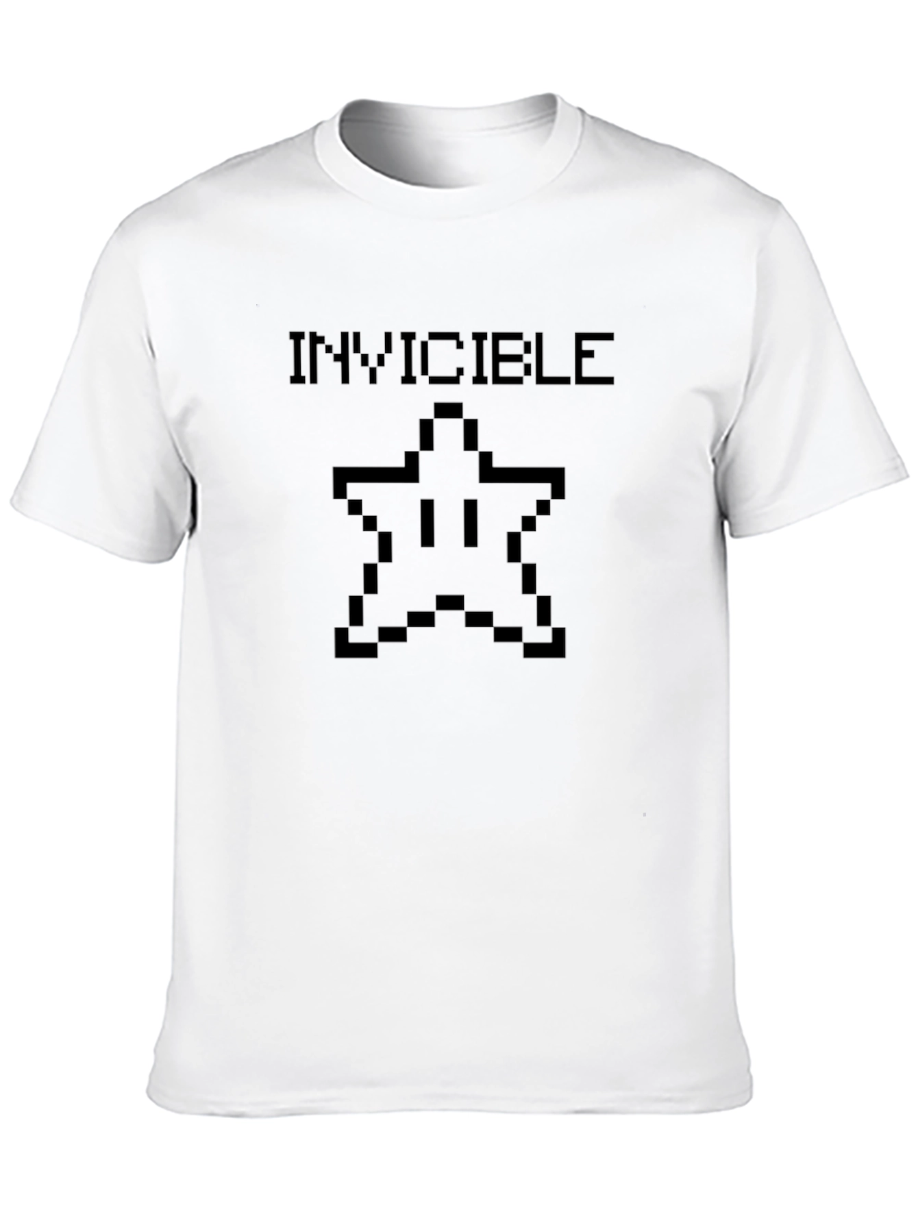 Invincible Pixel Star T-Shirt - Black Cotton Tee