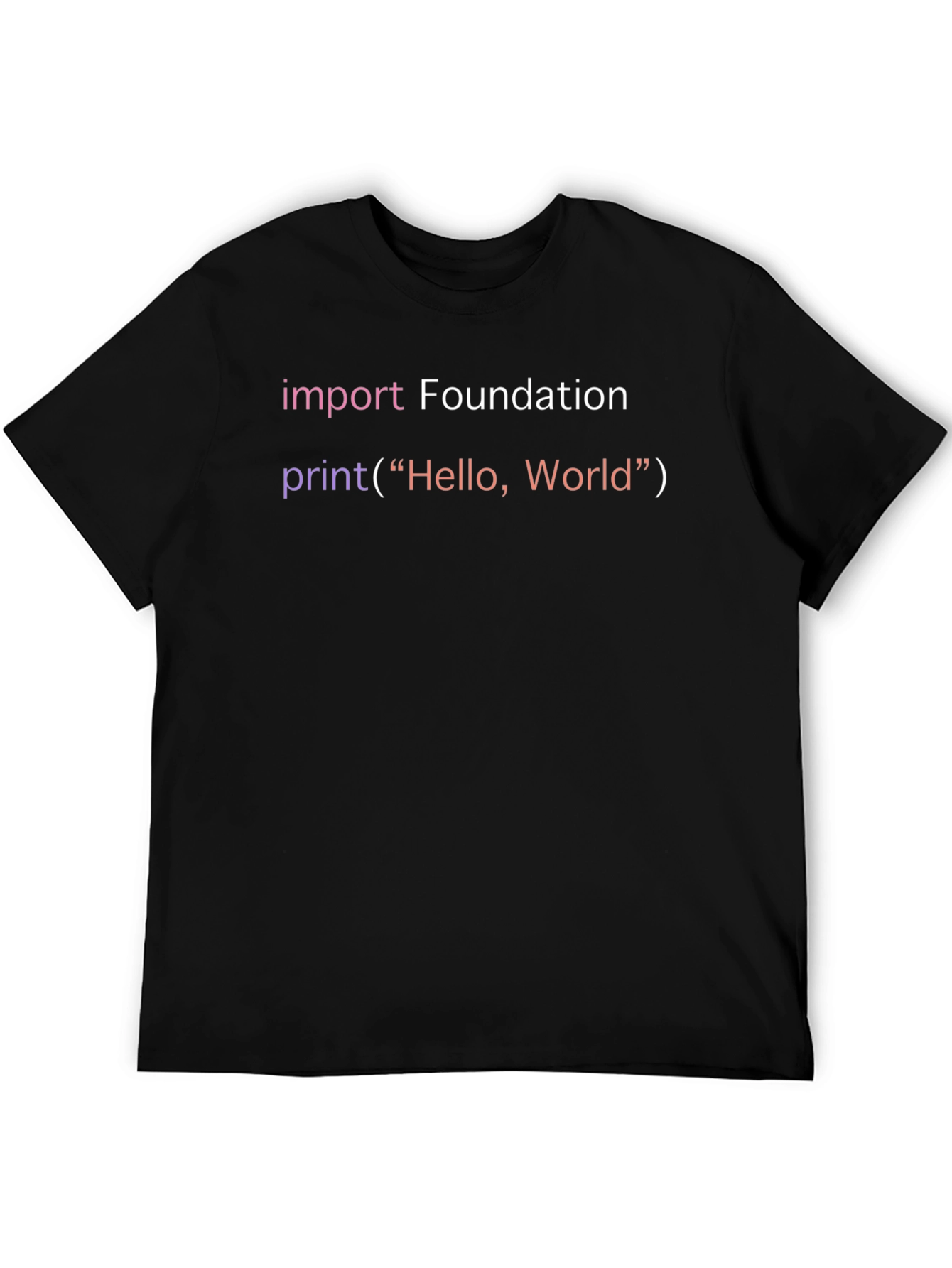 Code Hello World Black T-Shirt