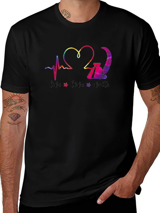 Live Love Write Graphic Tee - Black Unisex T-Shirt