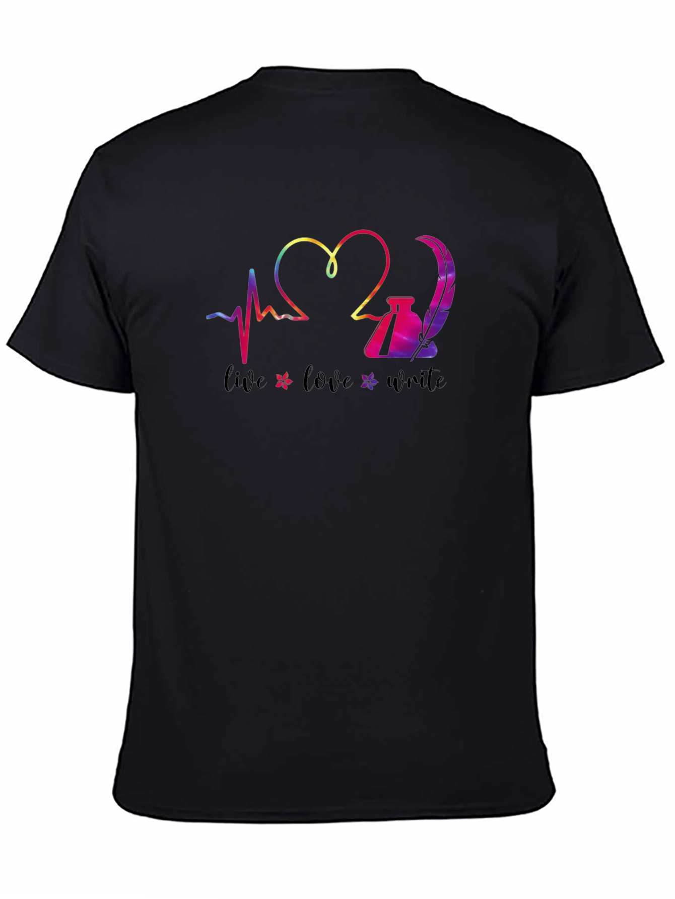 Live Love Write Graphic Tee - Black Unisex T-Shirt