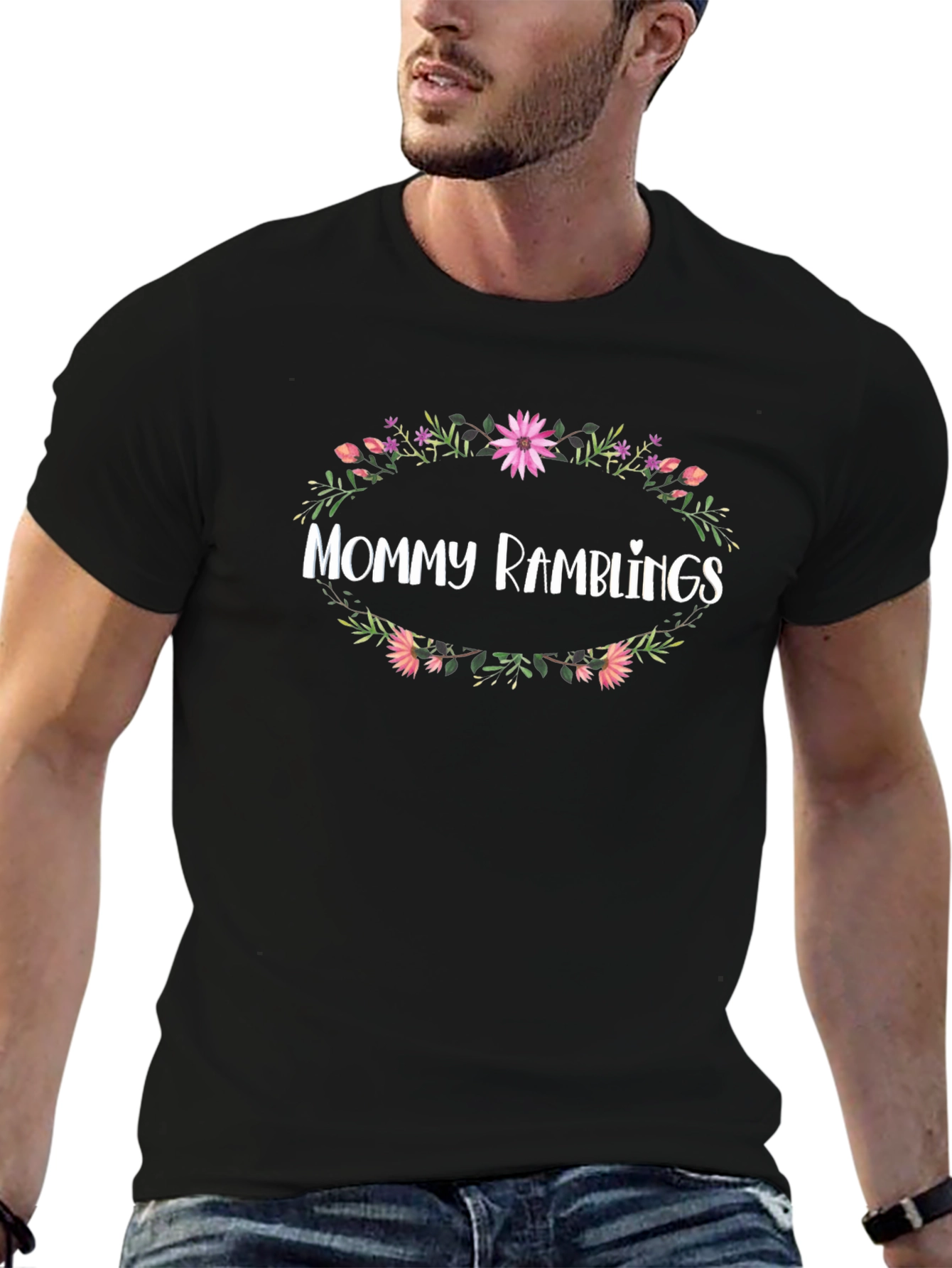 Mommy Ramblings Floral Wreath Graphic Tee