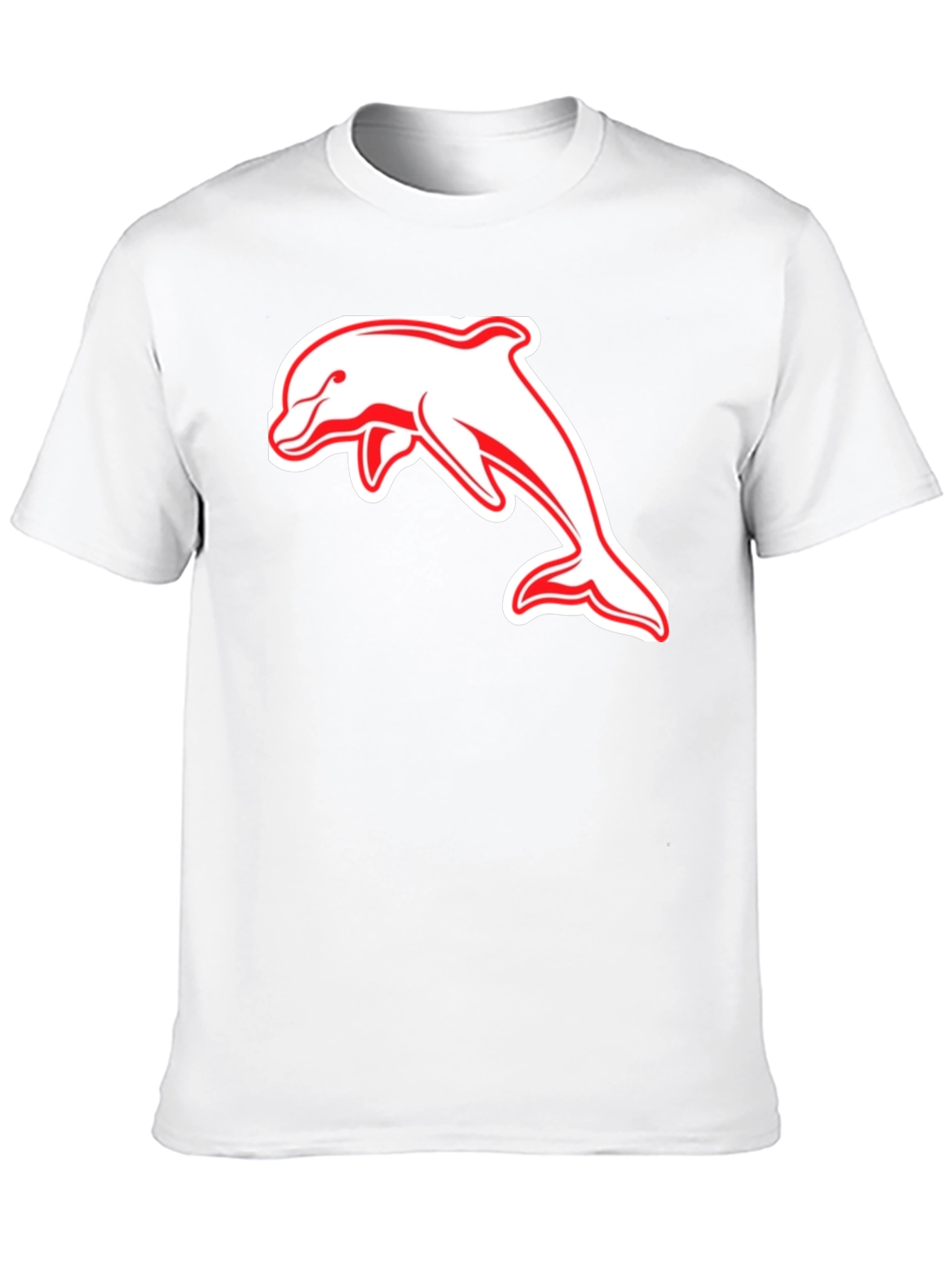 Black T-Shirt with Dolphin Graphic