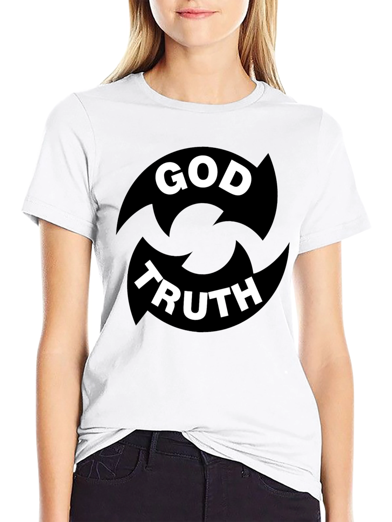 God Truth Graphic Tee - Black Cotton Blend
