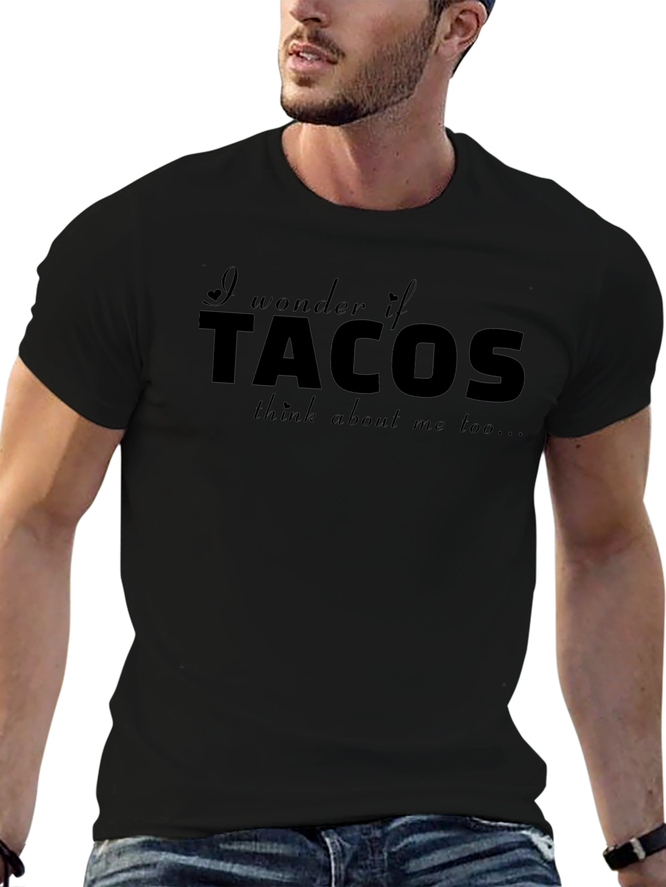 Tacos on my Mind T-Shirt - Black