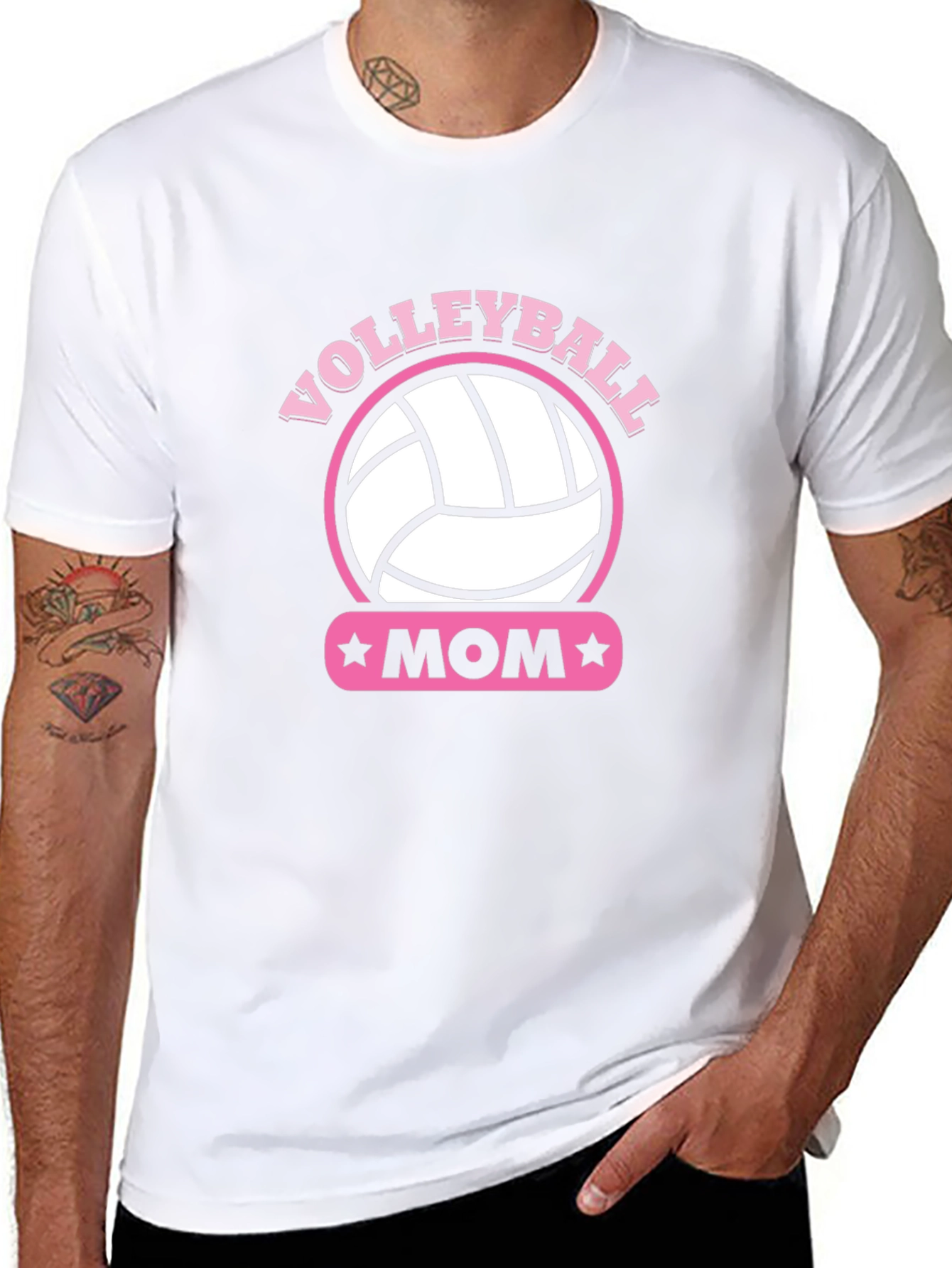 Volleyball Mom T-Shirt - Pink Graphic Tee