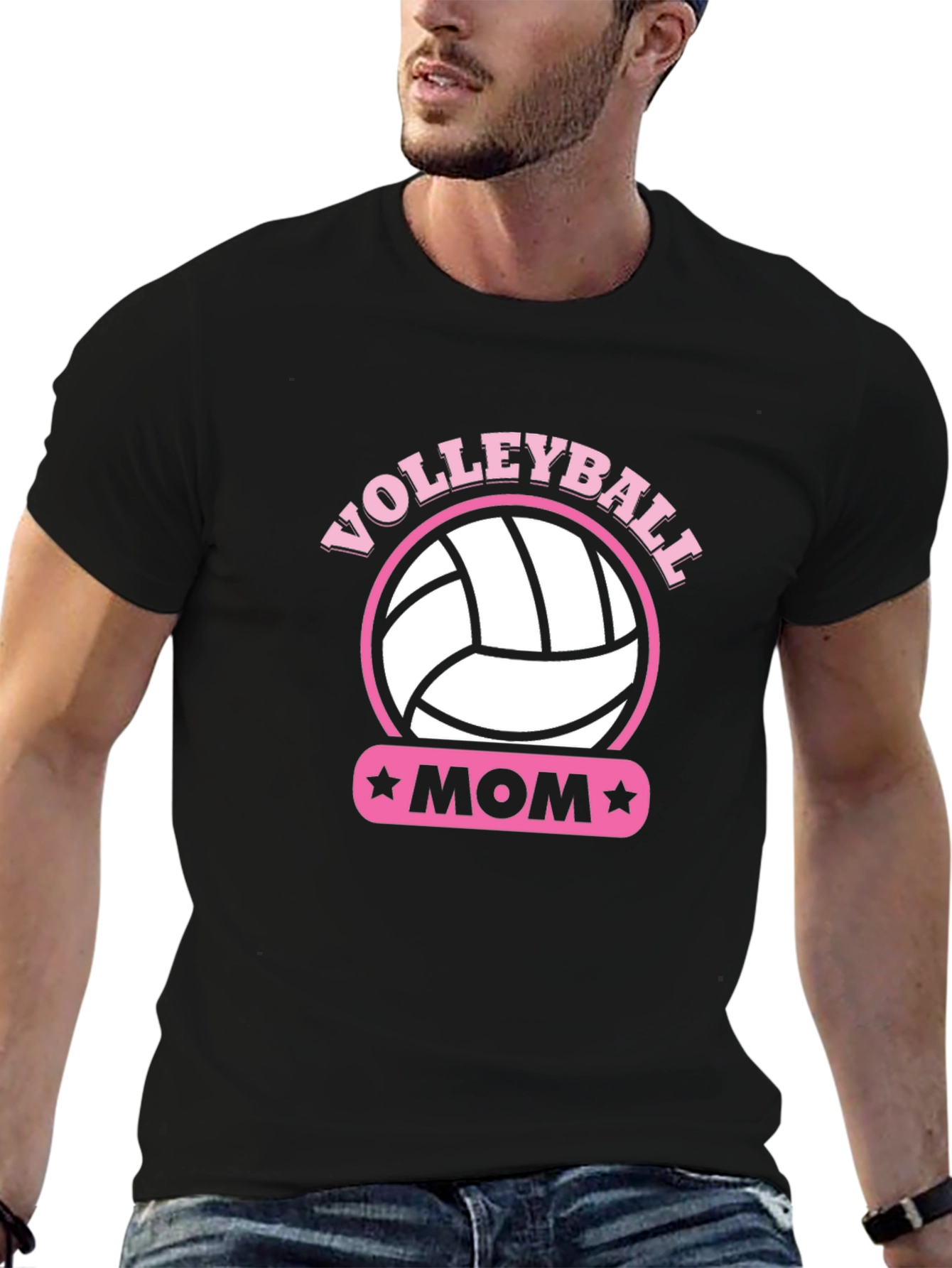 Volleyball Mom T-Shirt - Pink Graphic Tee