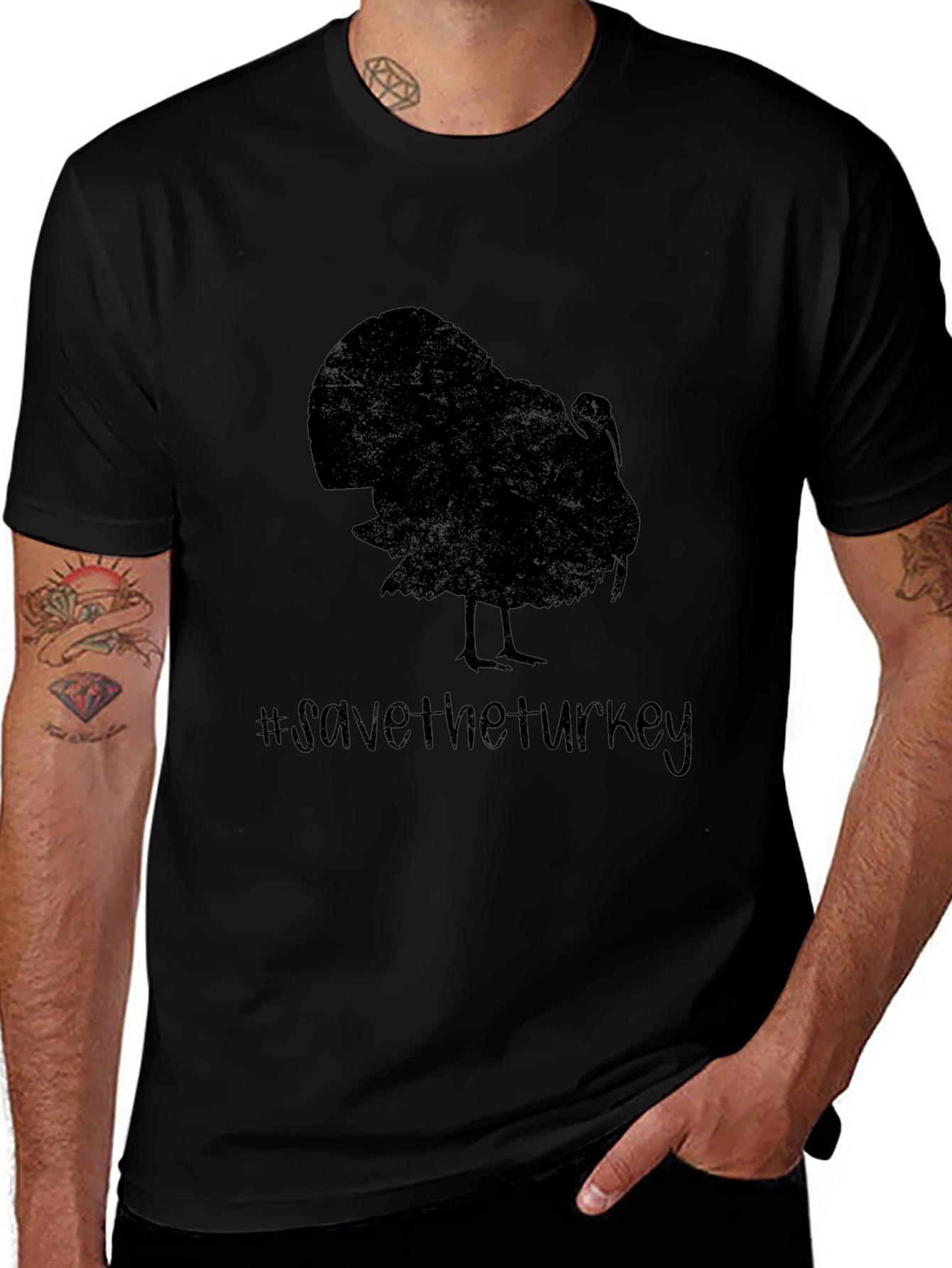 Save the Turkey T-Shirt - Black
