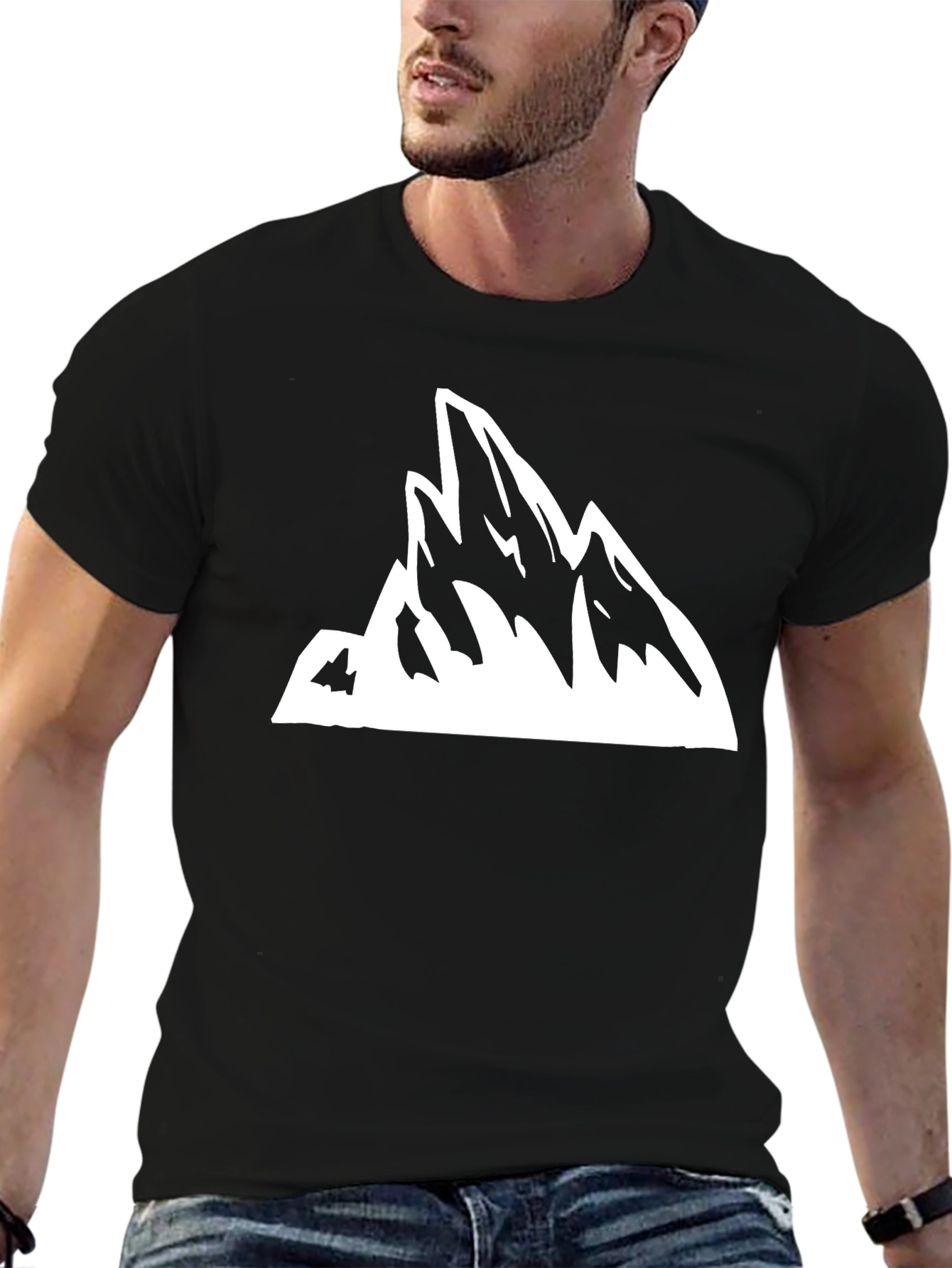 Mountain Peak Graphic Tee - Black