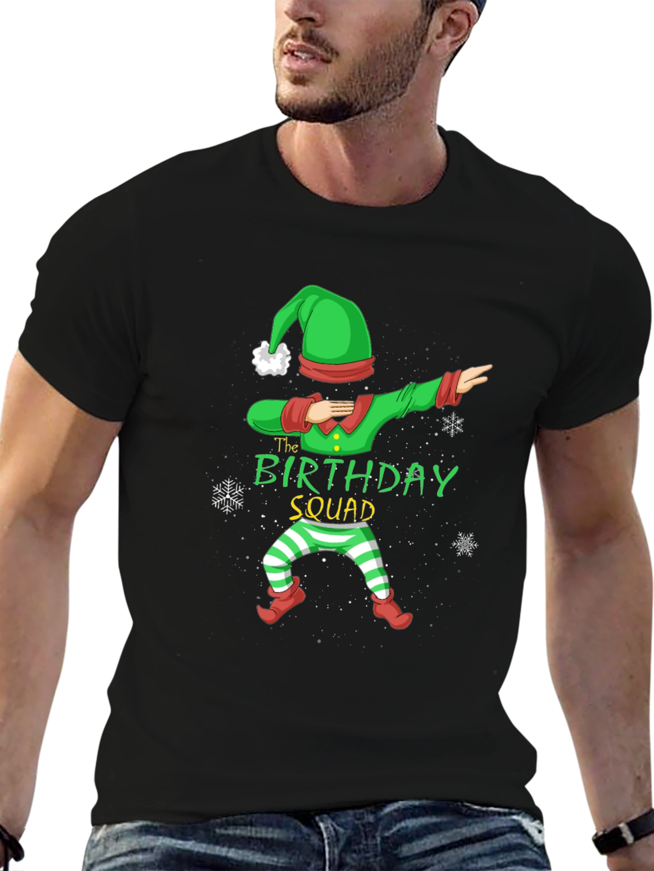 Birthday Squad Elf Dabbing T-Shirt