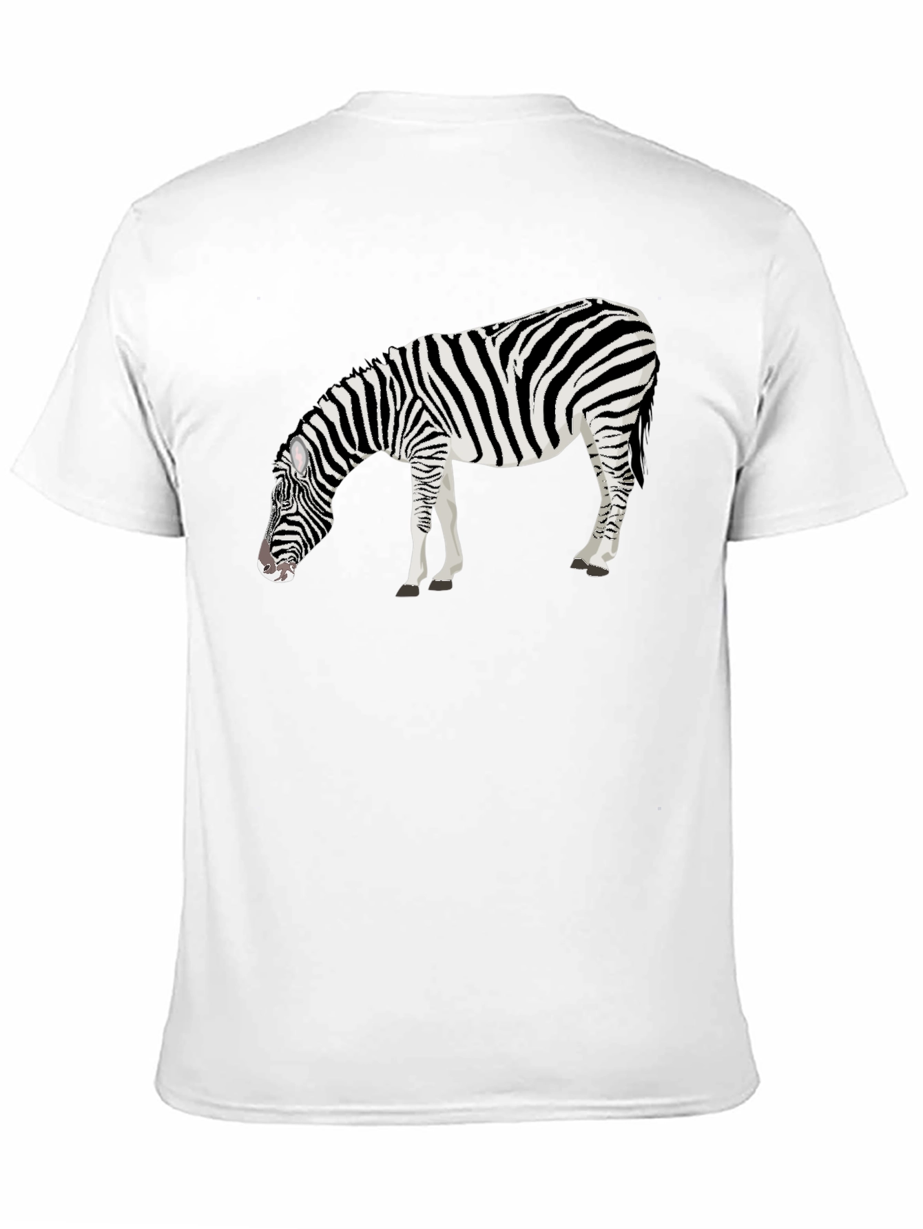 Zebra Graphic Print Mens Black T-Shirt