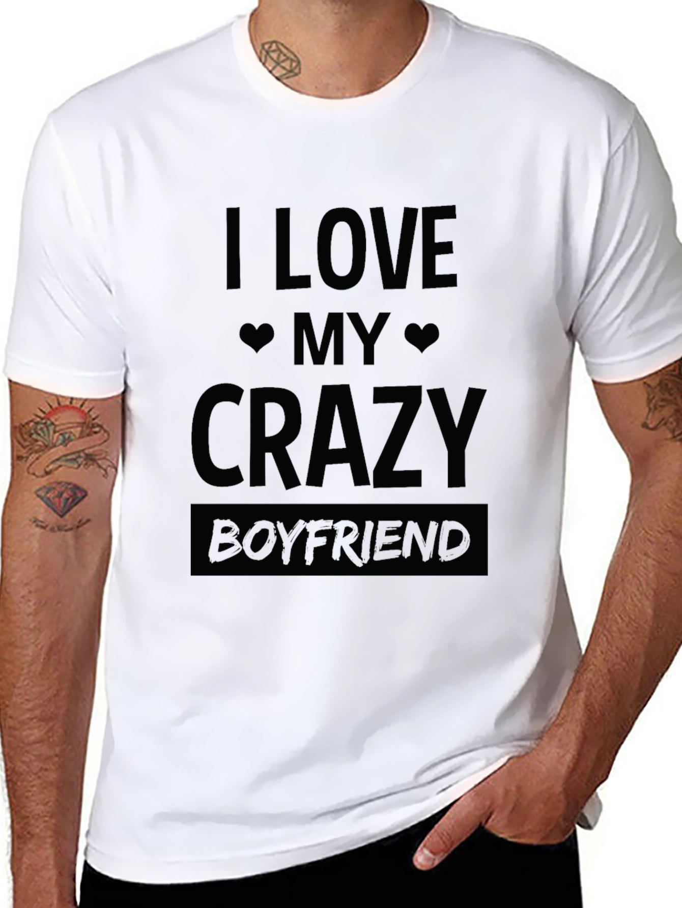 I Love My Crazy Boyfriend T-Shirt