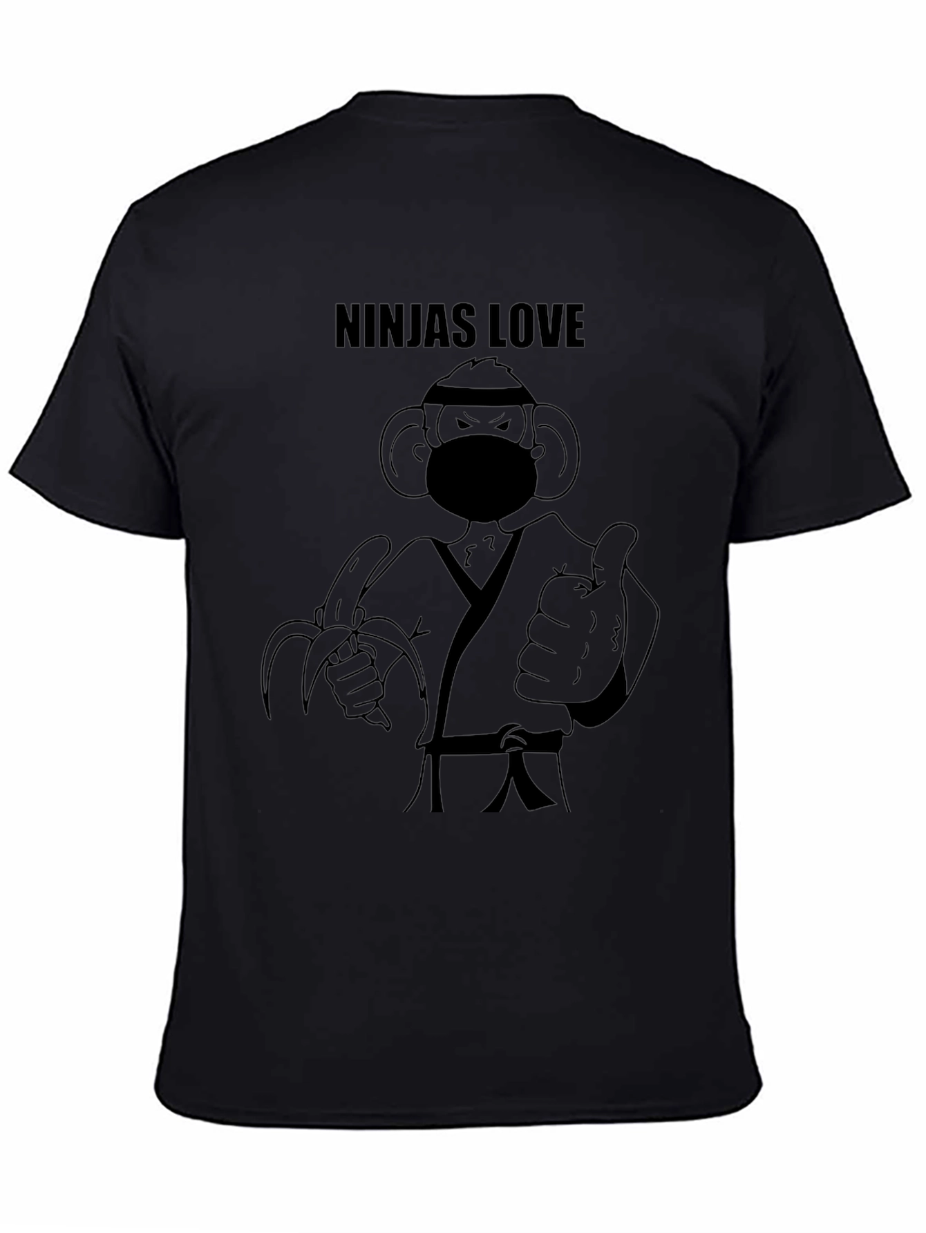 Ninja Monkey Loves Bananas T-Shirt