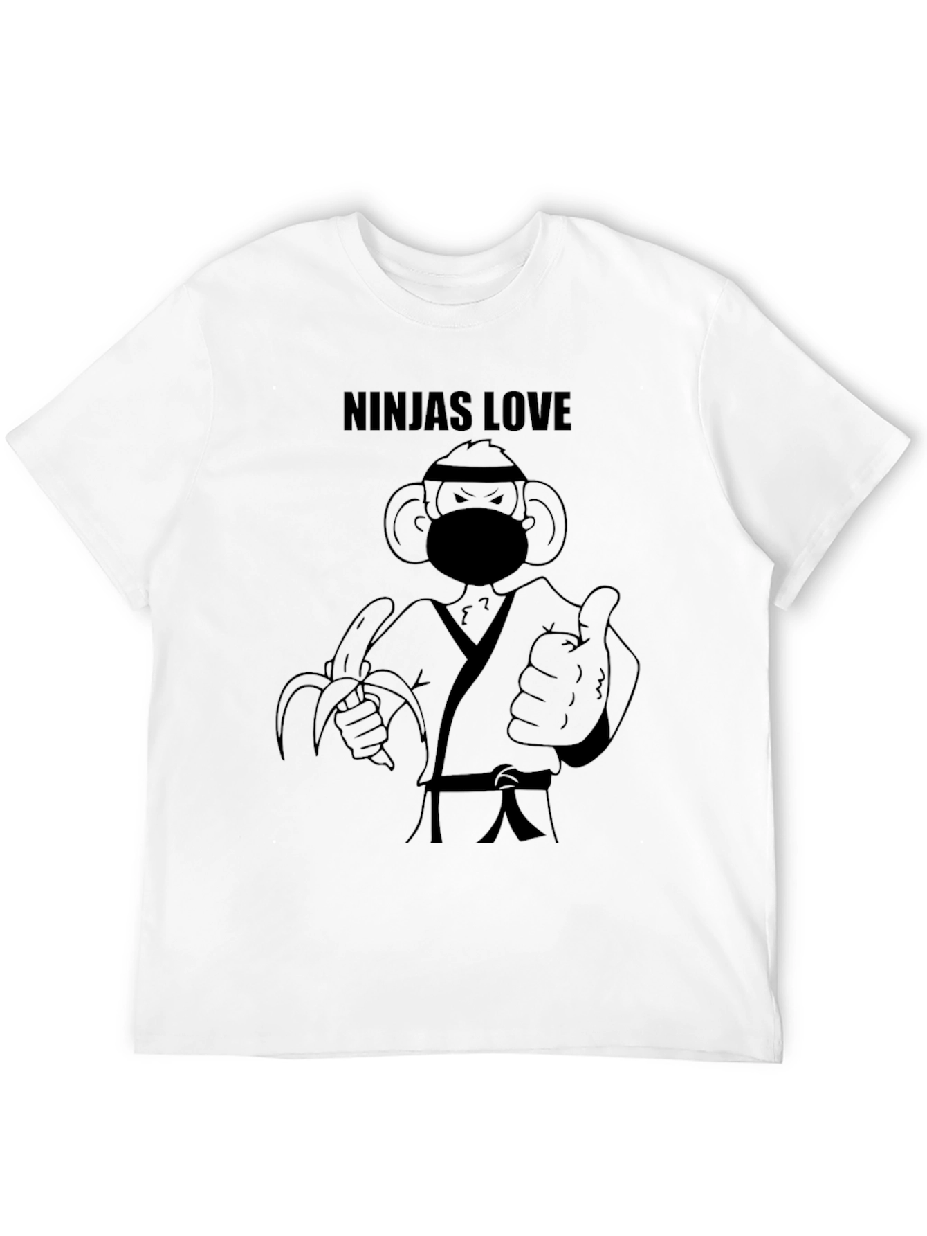 Ninja Monkey Loves Bananas T-Shirt