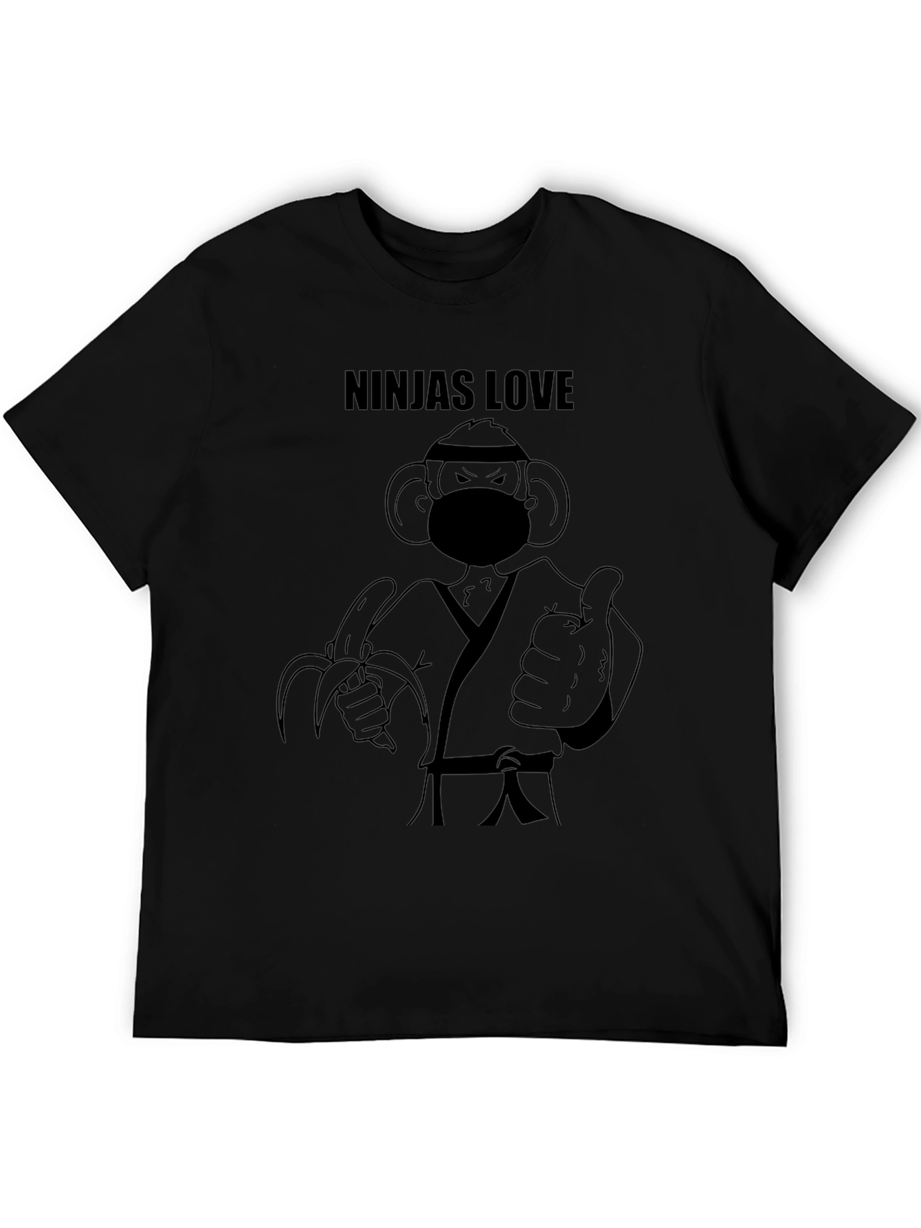 Ninja Monkey Loves Bananas T-Shirt