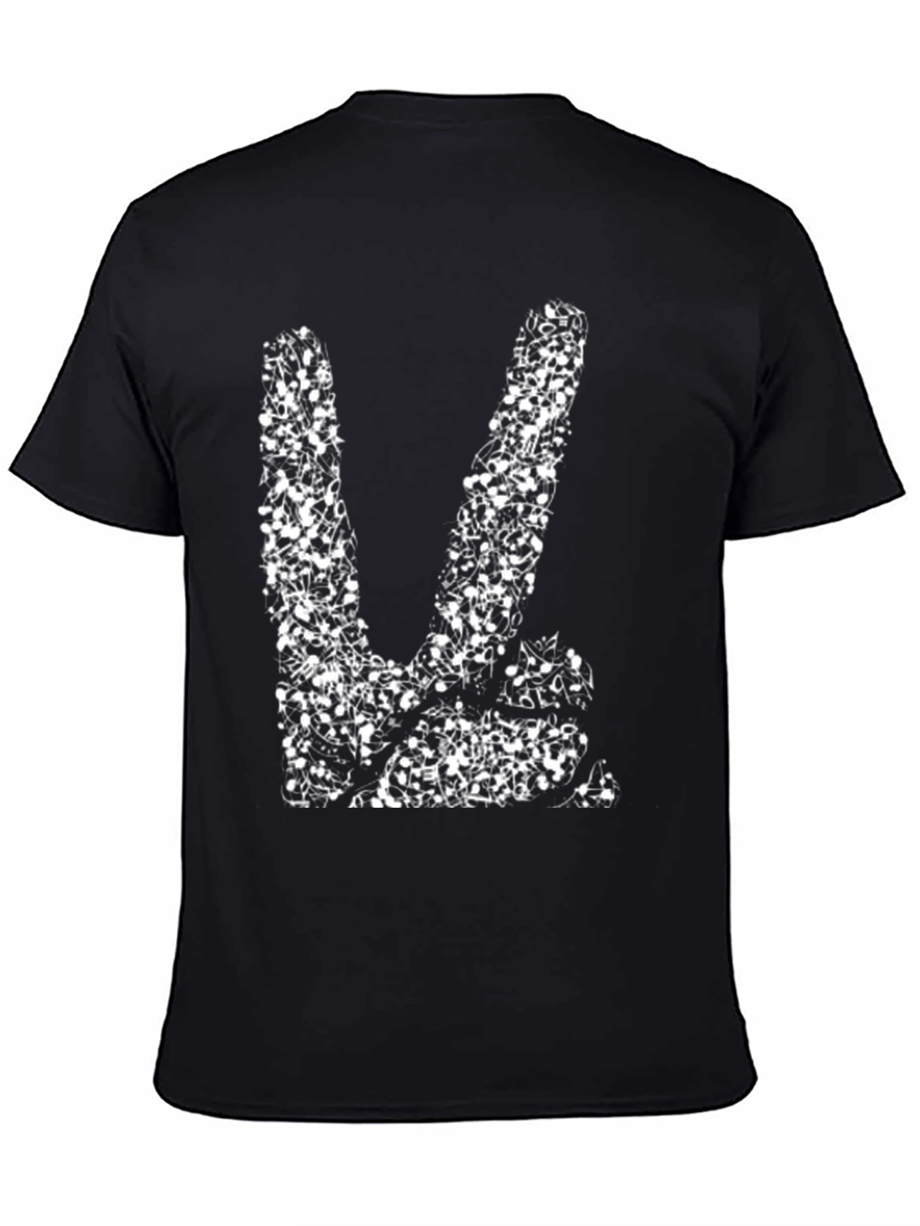 Music Note Peace Sign Graphic Tee