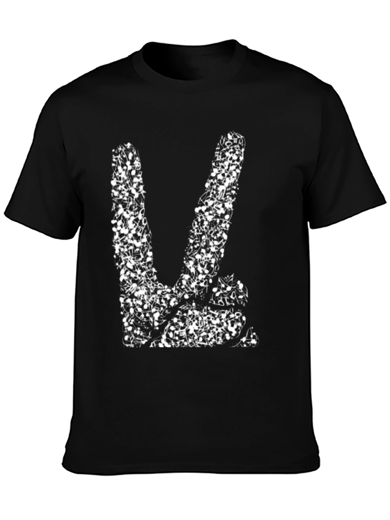 Music Note Peace Sign Graphic Tee