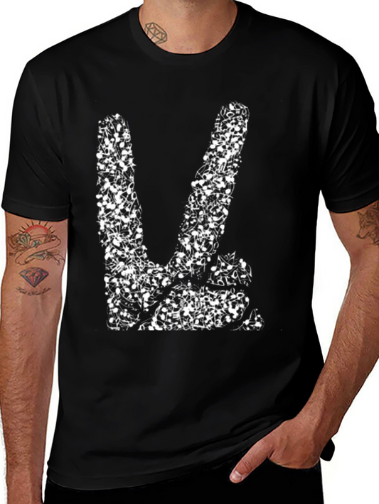 Music Note Peace Sign Graphic Tee