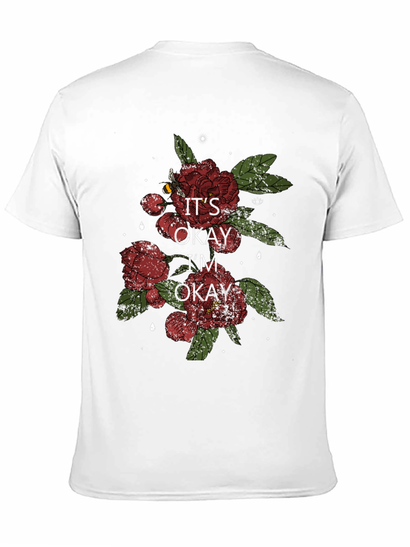 Its Okay Im Okay Flower Graphic Tee