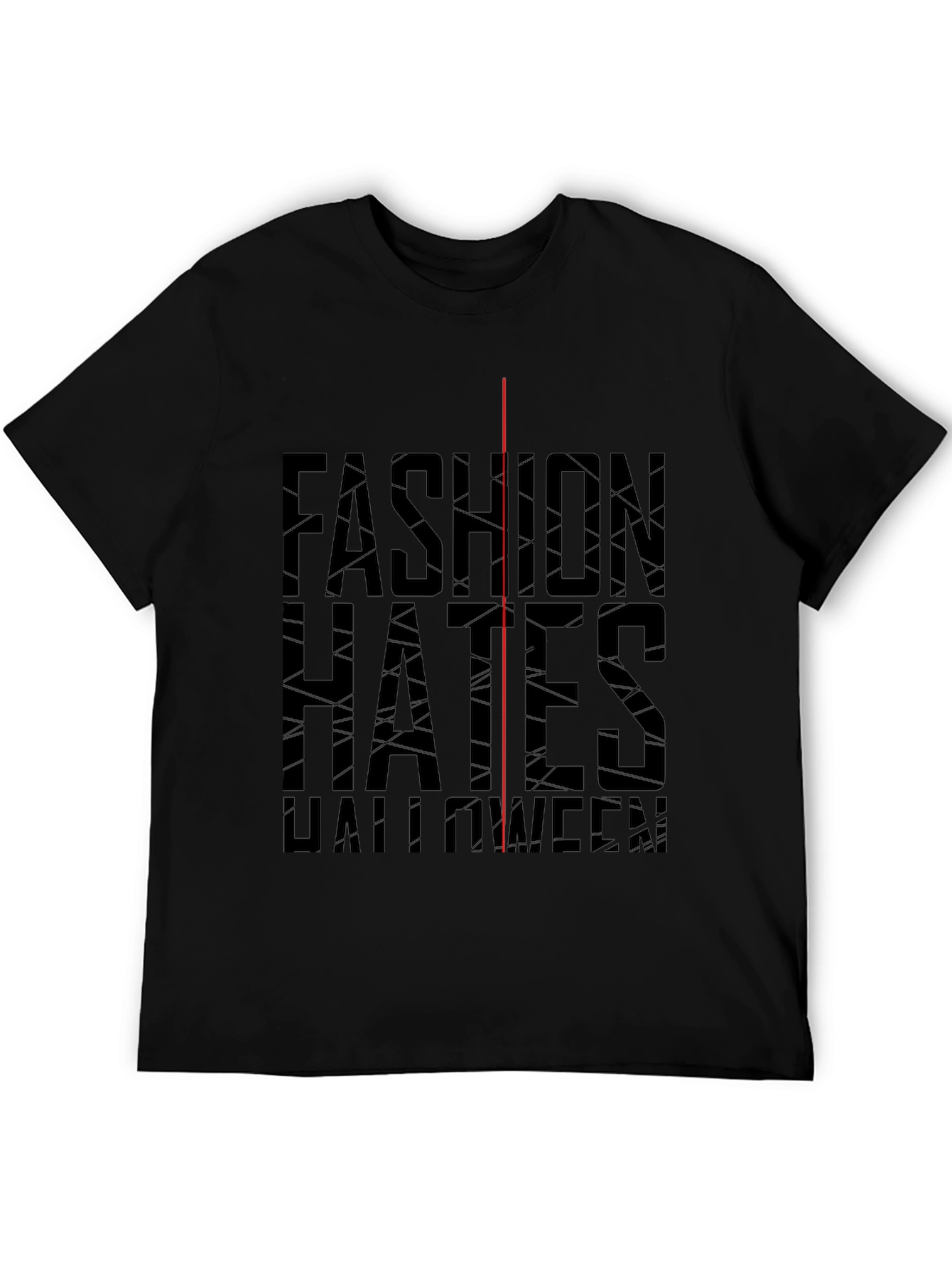 Fashion Hates Halloween Black Graphic Tee