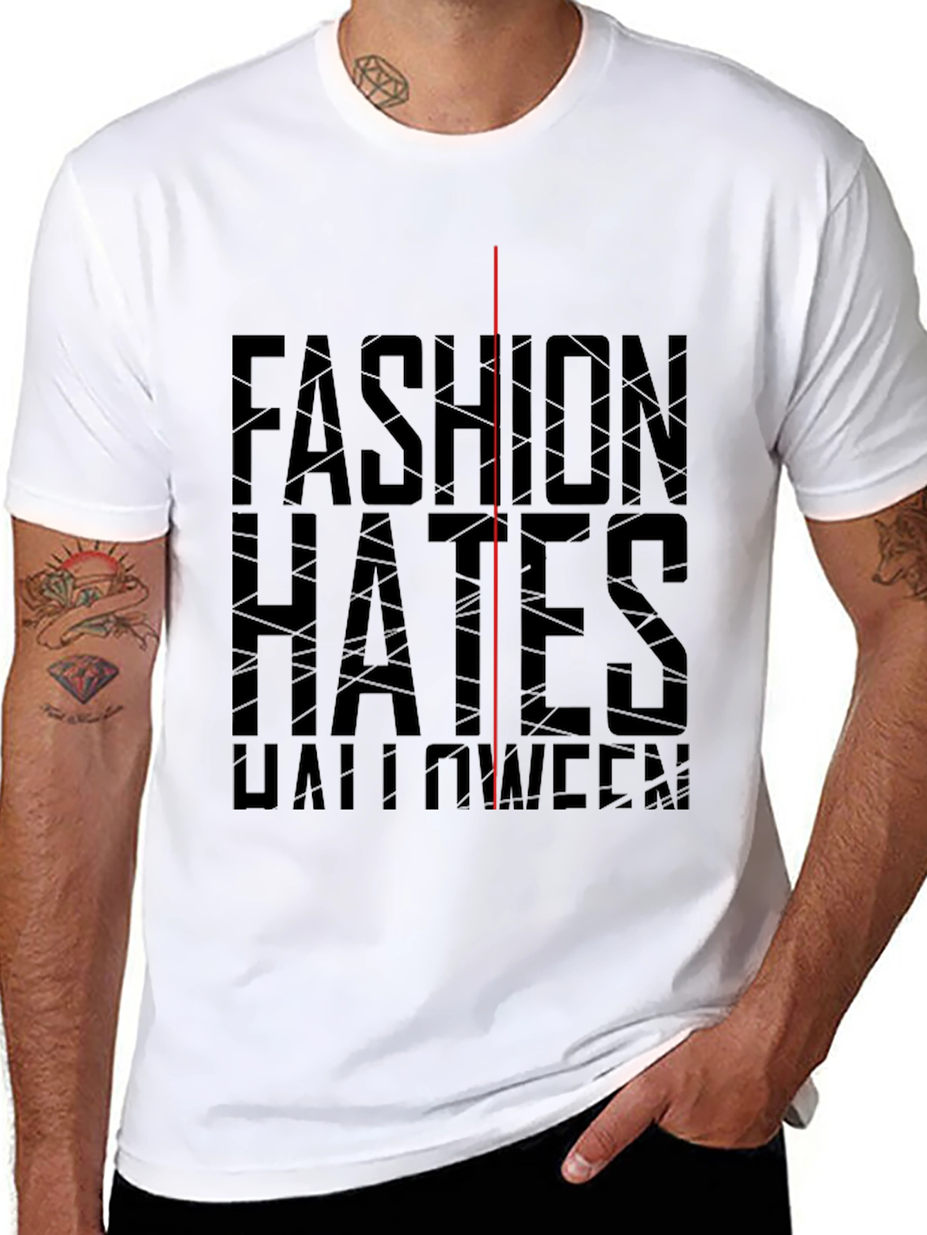 Fashion Hates Halloween Black Graphic Tee