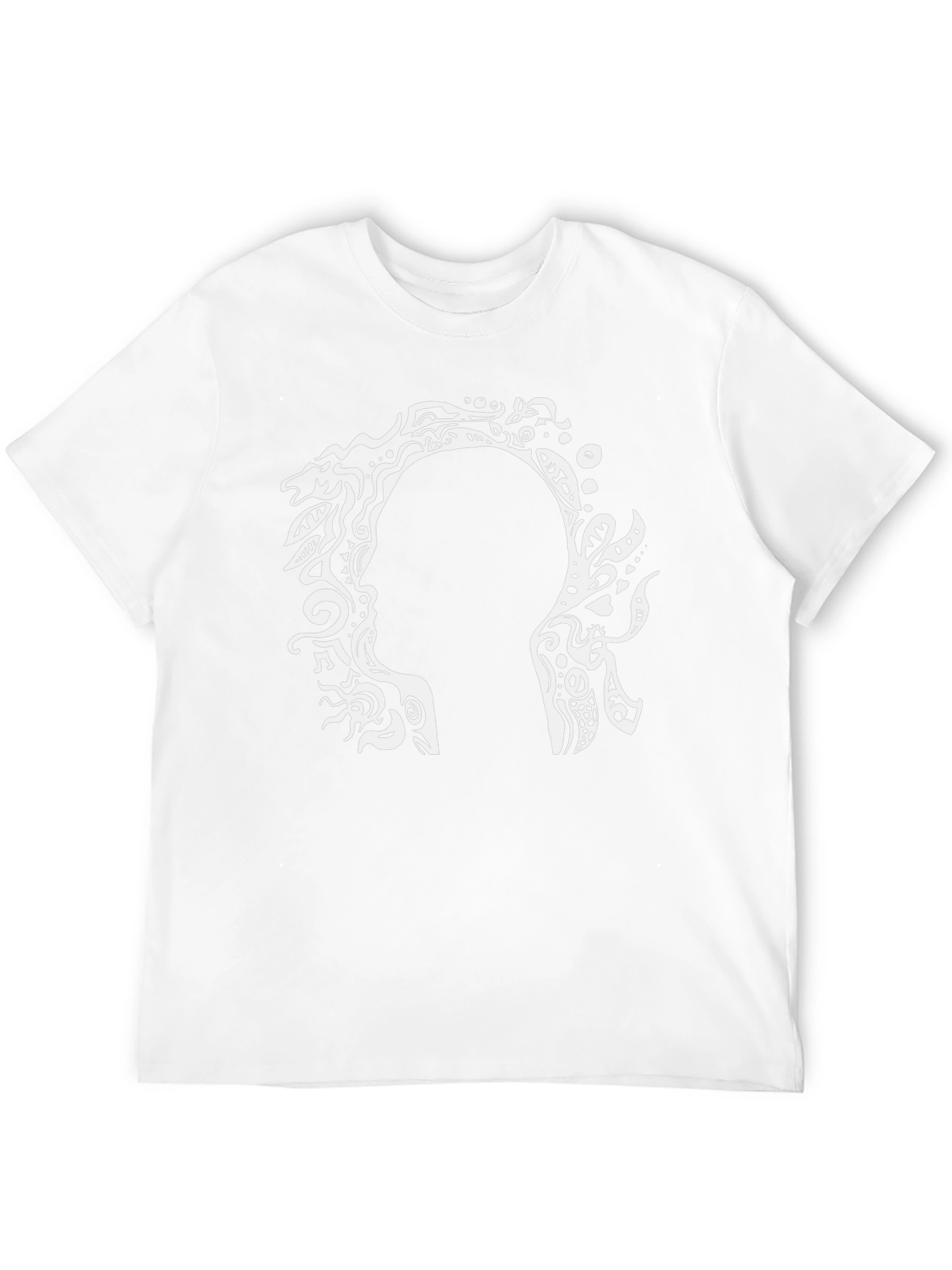 Abstract Silhouette Graphic Black Tee