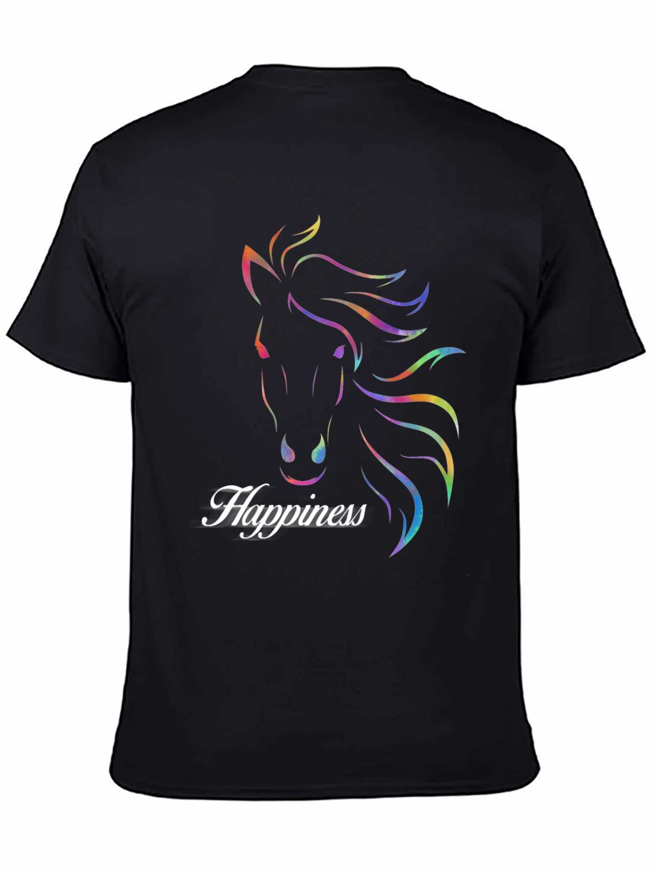 Rainbow Horse Happiness Graphic T-Shirt
